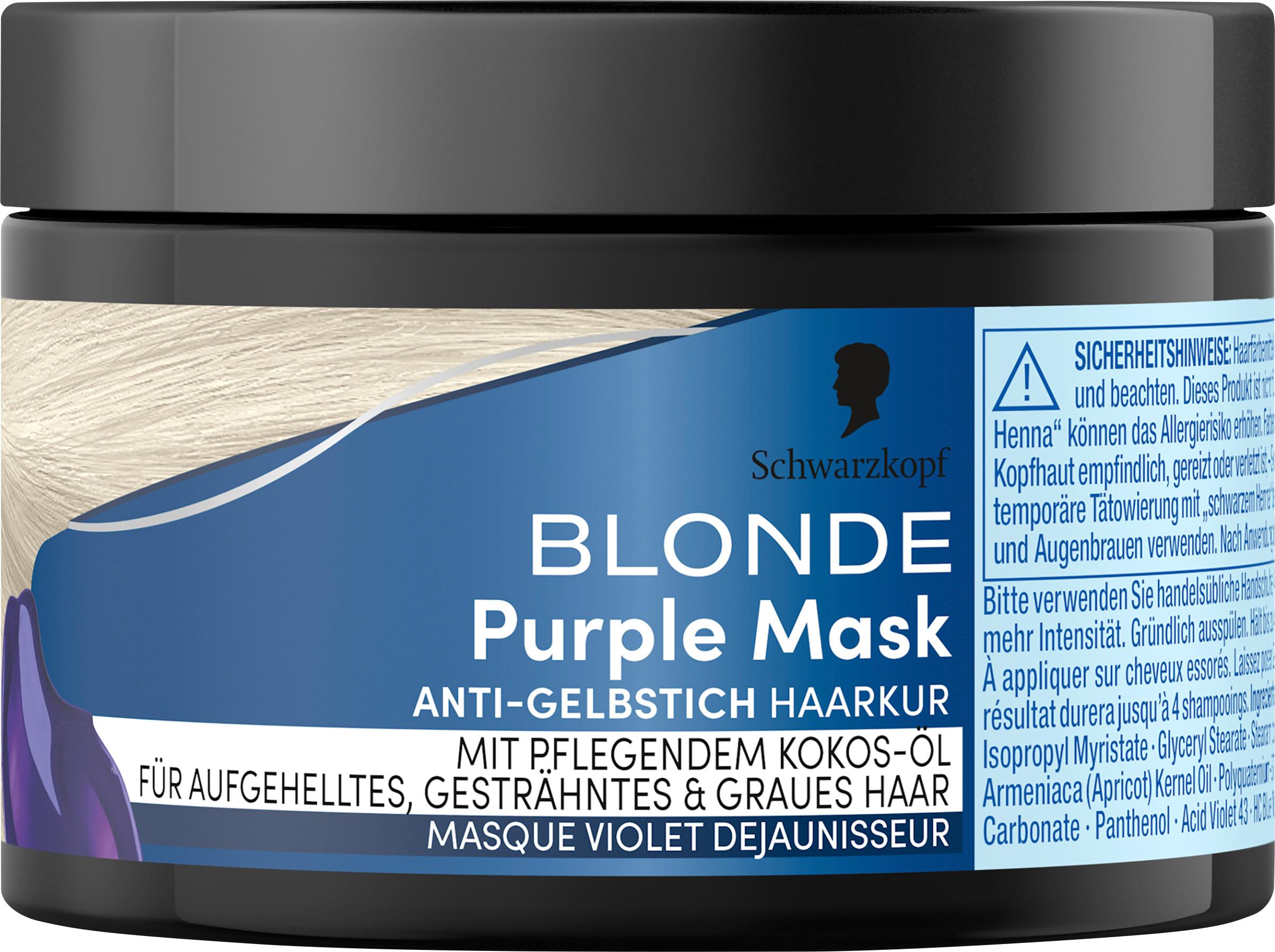 Schwarzkopf Blonde Purple Mask Anti-Gelbstich Effekt Haarmaske