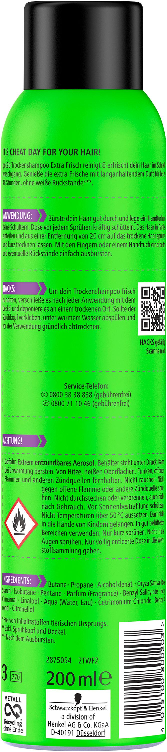Produktbild GOT2B Trockenshampoo Trocken Wäsche Extra Frisch 2 von 9