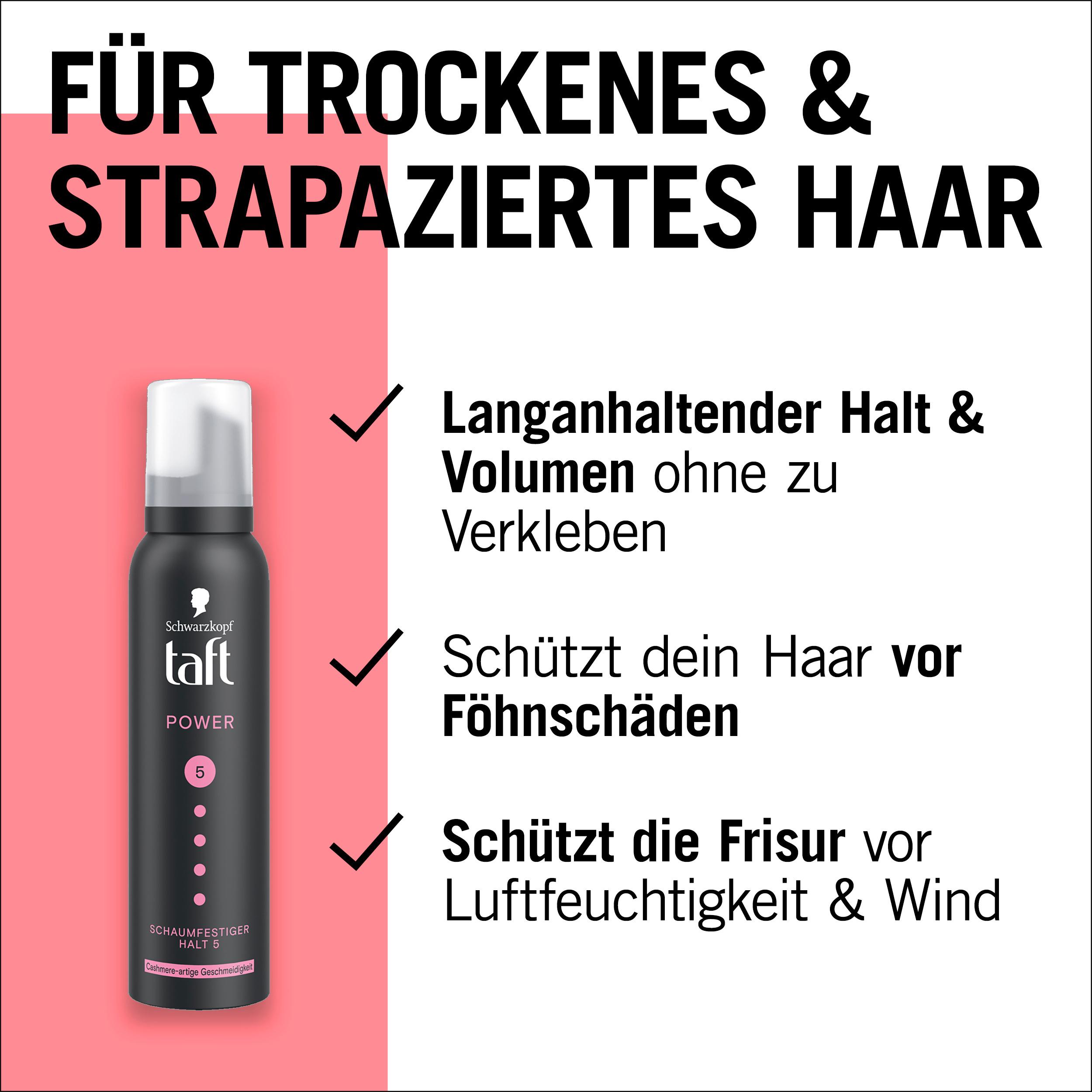 Produktbild taft Schaumfestiger Power Cashmere-artige Geschmeidigkeit 150ml Haltegrad 5 - sehr starker Halt 11 von 11