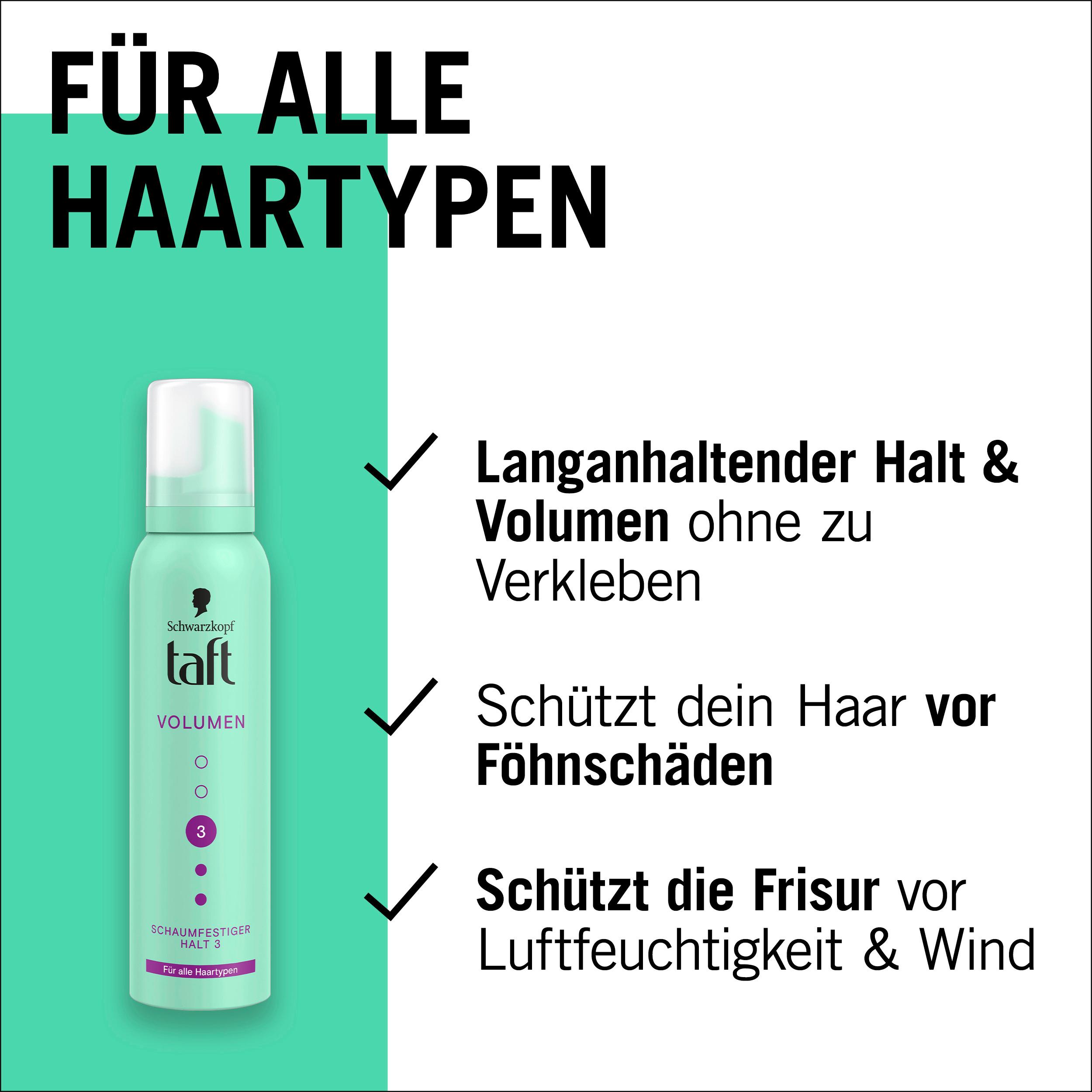 Produktbild taft Schaumfestiger Volumen alle Haartypen 150ml Haltegrad 3 - mittlerer Halt 7 von 7