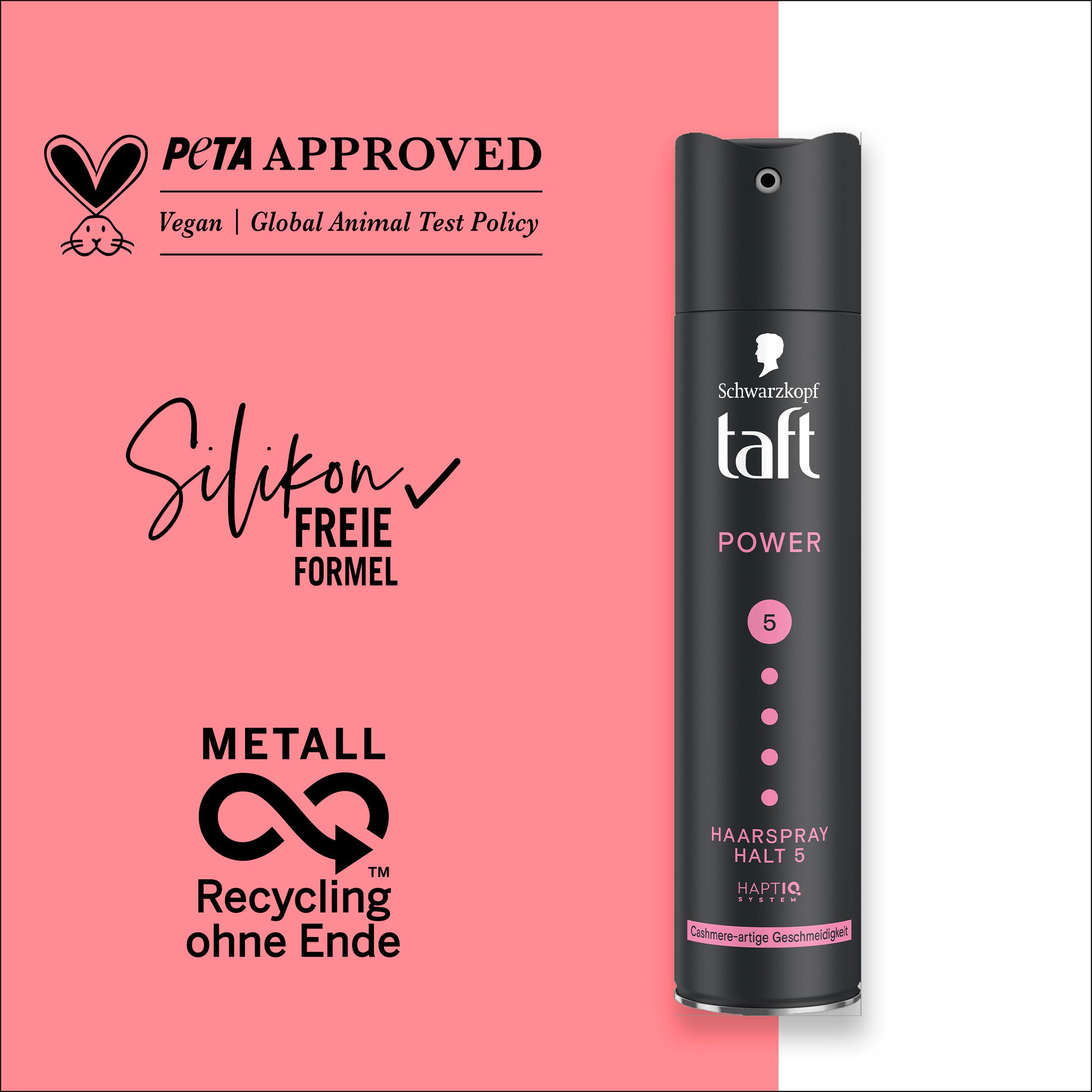 Produktbild taft Haarspray Power Cashmere-artige Geschmeidigkeit 250 ml Haltegrad 5 - sehr starker Halt 5 von 8