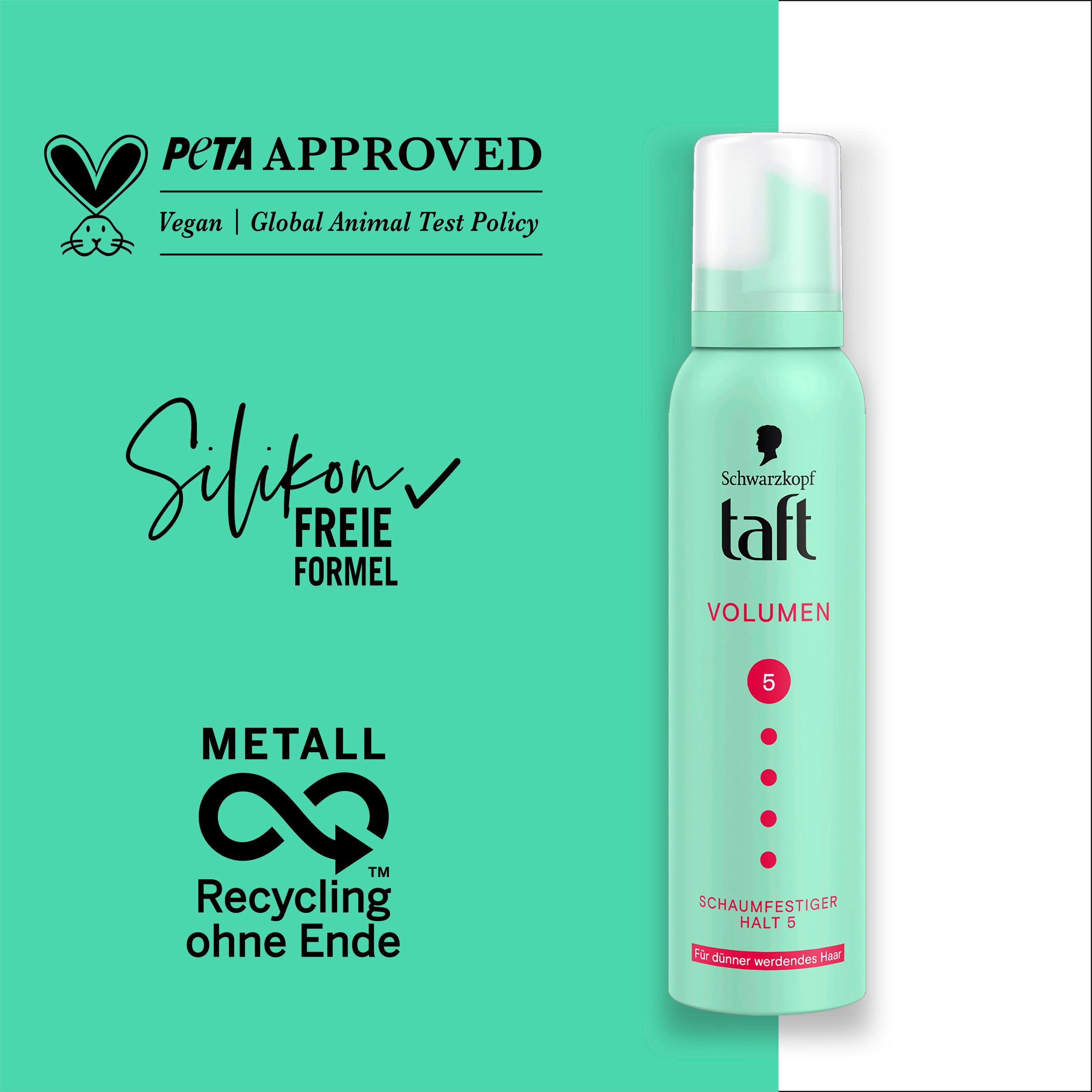 Produktbild taft Schaumfestiger Volumen dünner werdendes Haar 150ml Haltegrad 5 - sehr starker Halt 6 von 7