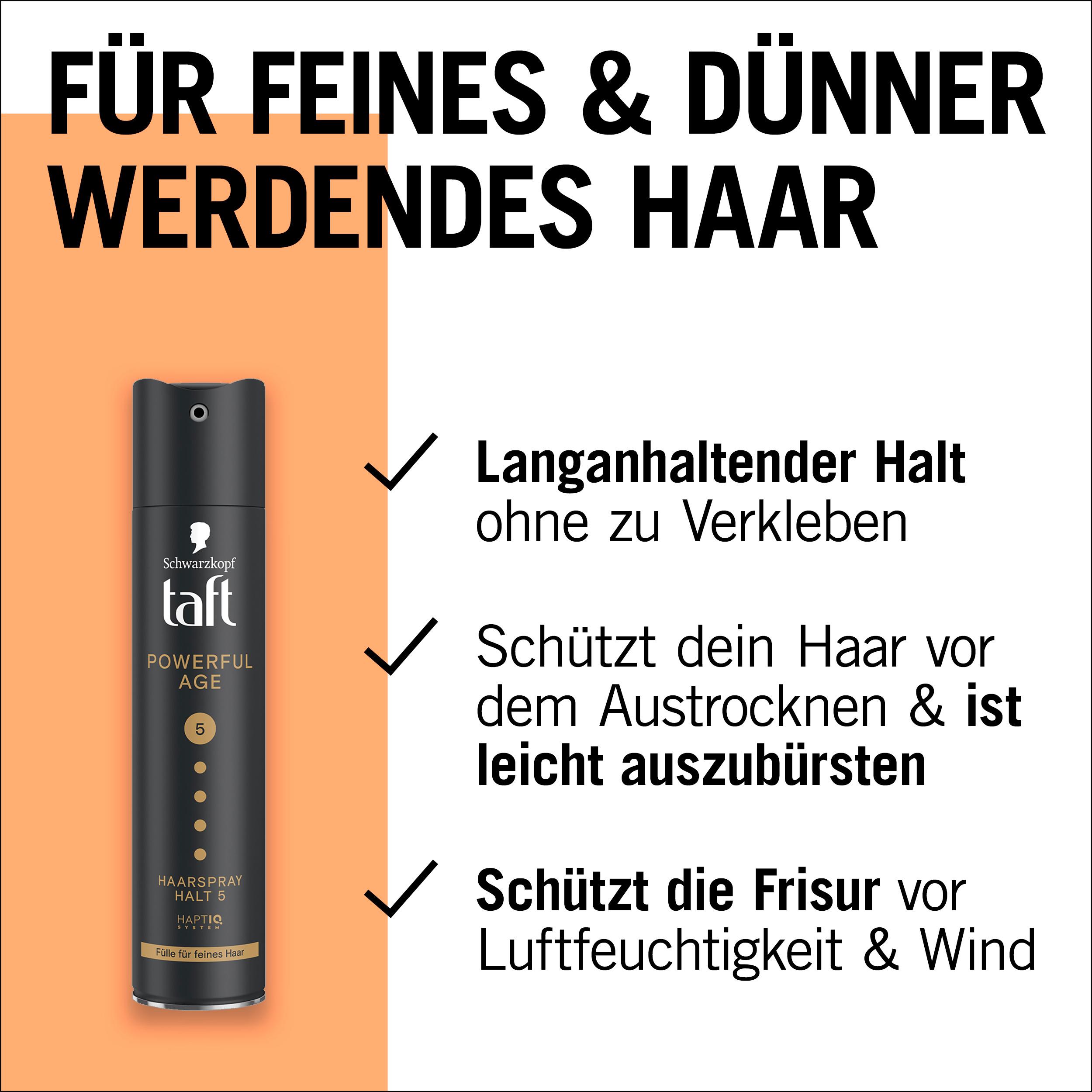 Produktbild taft Haarspray Powerful Age 250 ml Haltegrad 5 - sehr starker Halt 3 von 7