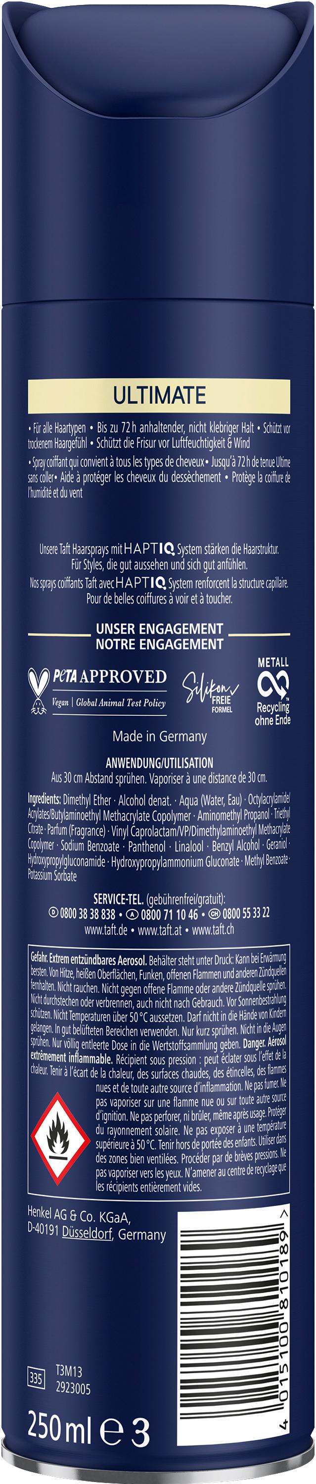 Produktbild taft Haarlack Ultimate 250 ml Haltegrad 5 - sehr starker Halt 2 von 7