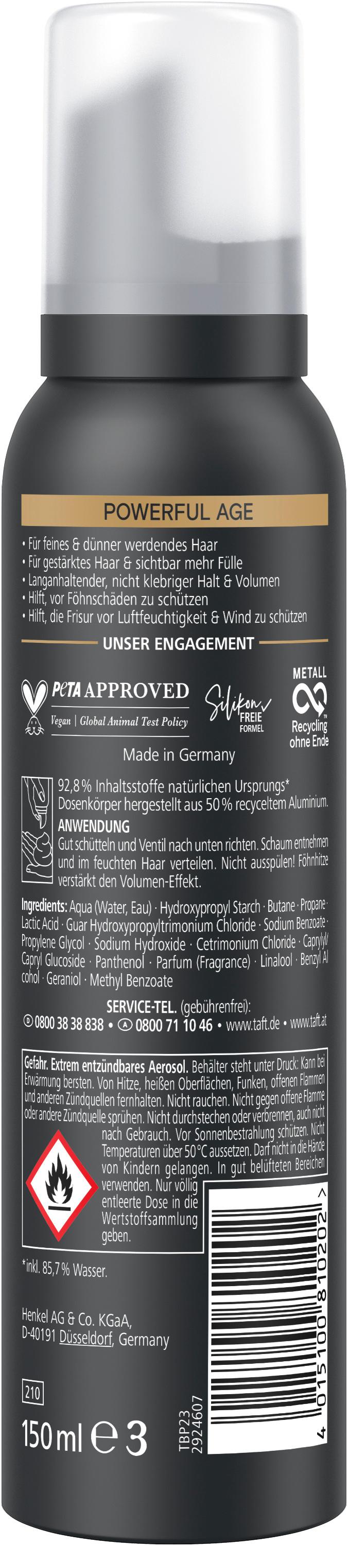 Produktbild taft Schaumfestiger Powerful Age 150ml Haltegrad 5 - sehr starker Halt 2 von 6