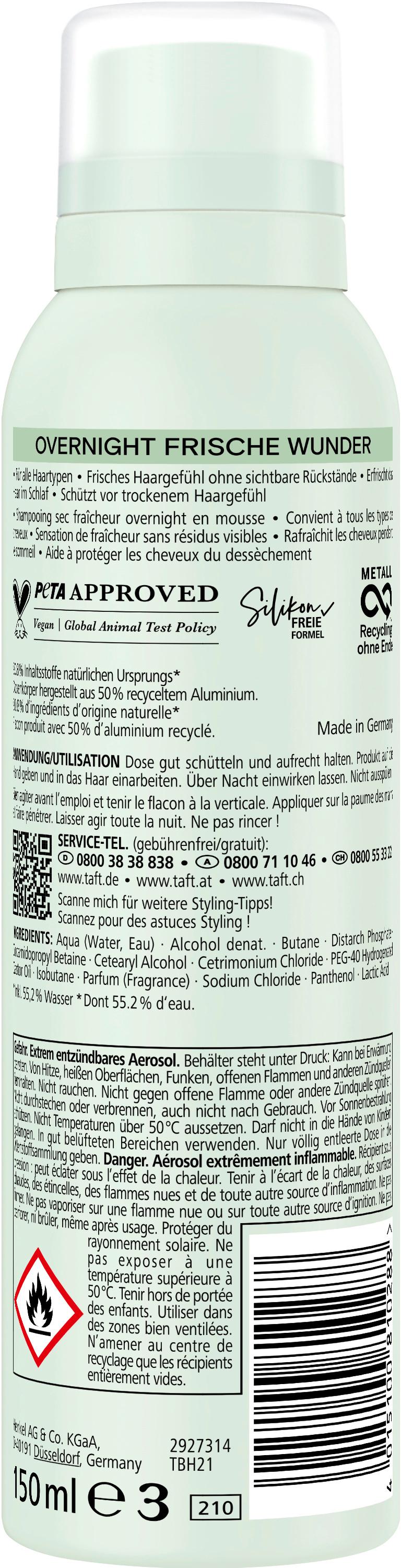Produktbild SCHWARZKOPF TAFT Overnight Frische Wunder Trockenshampoo Schaum 2 von 2