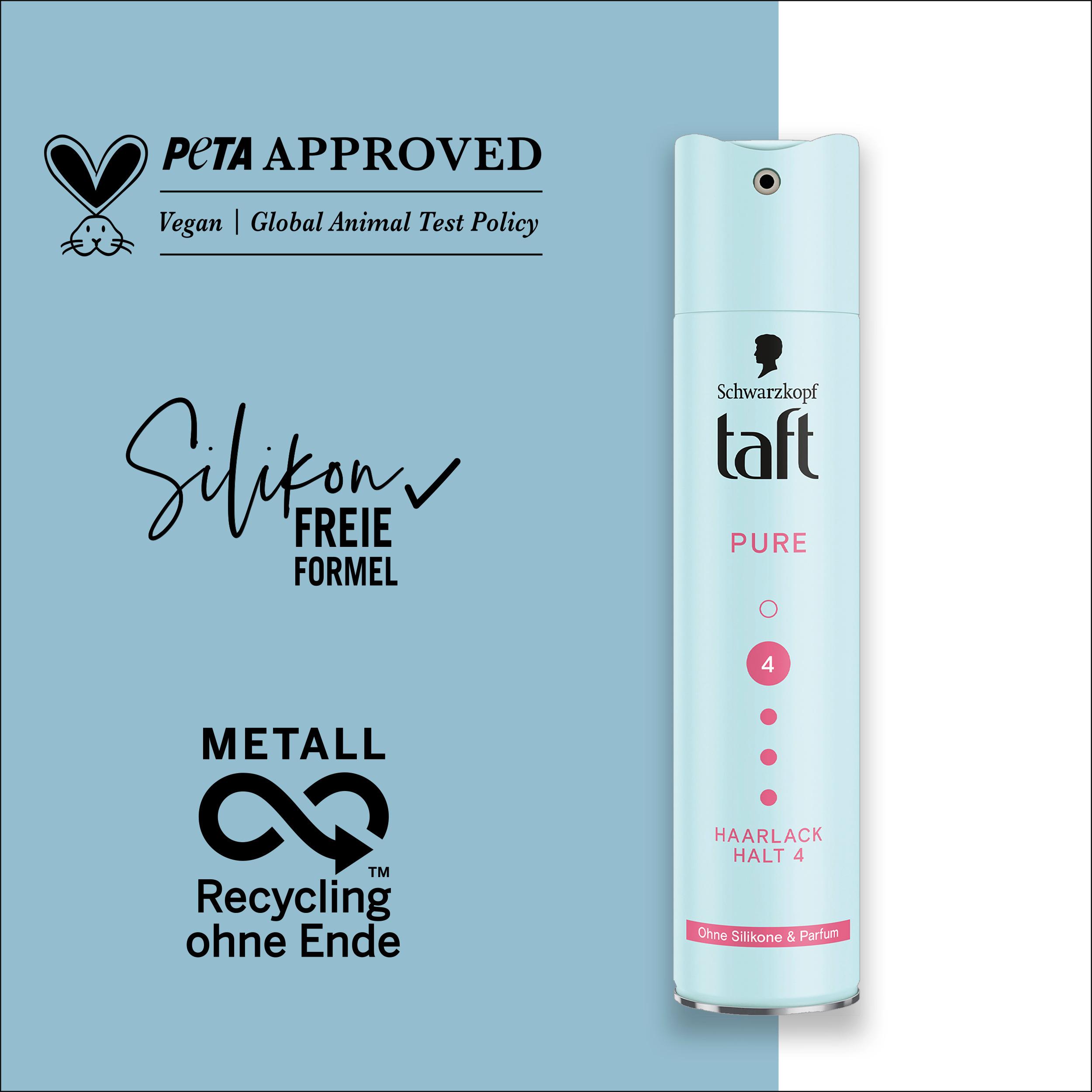 Produktbild taft Haarlack Pure Haltegrad 4 - starker Halt 4 von 7
