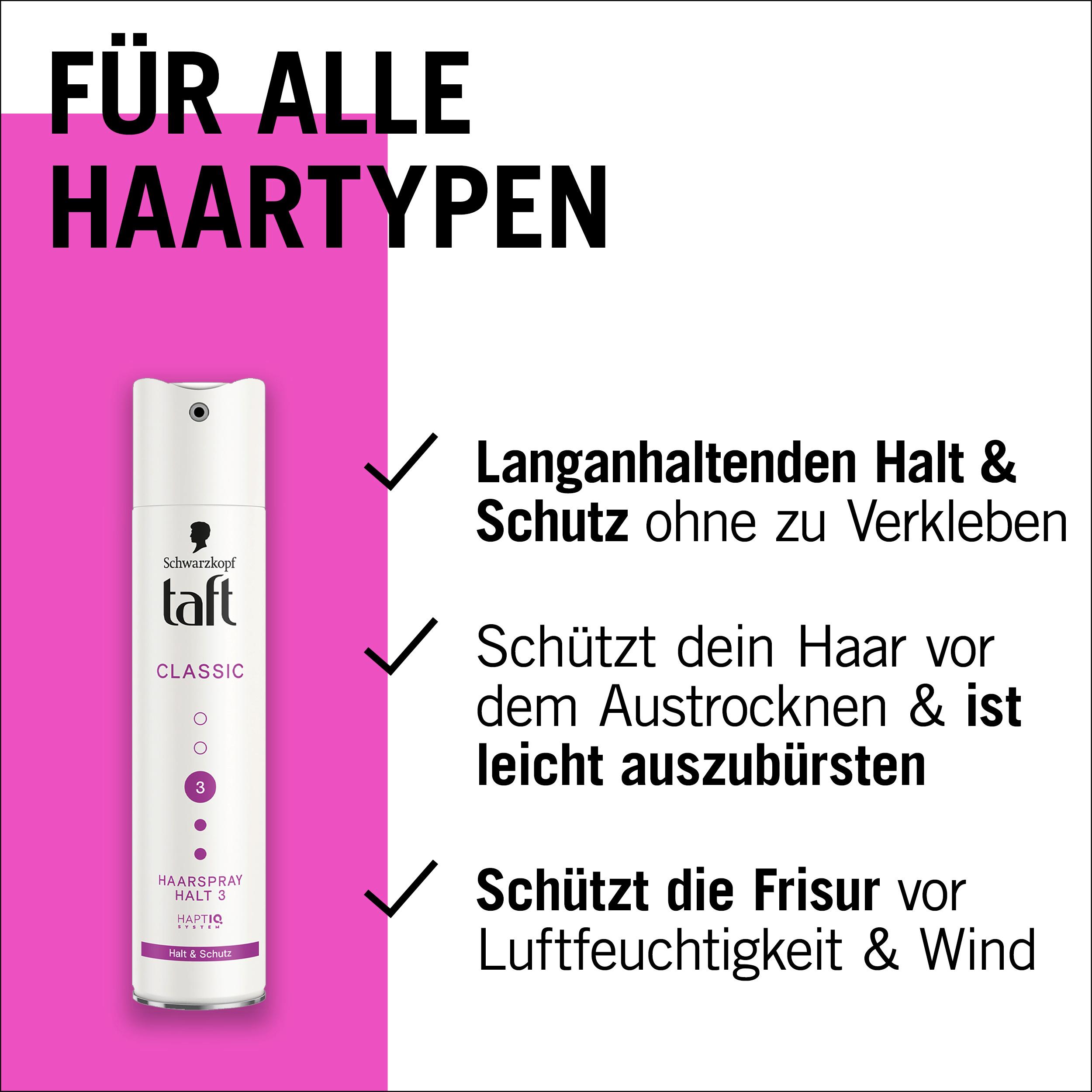 Produktbild taft Haarspray Classic Halt&Schutz 250 ml Haltegrad 3 - mittlerer Halt 6 von 8