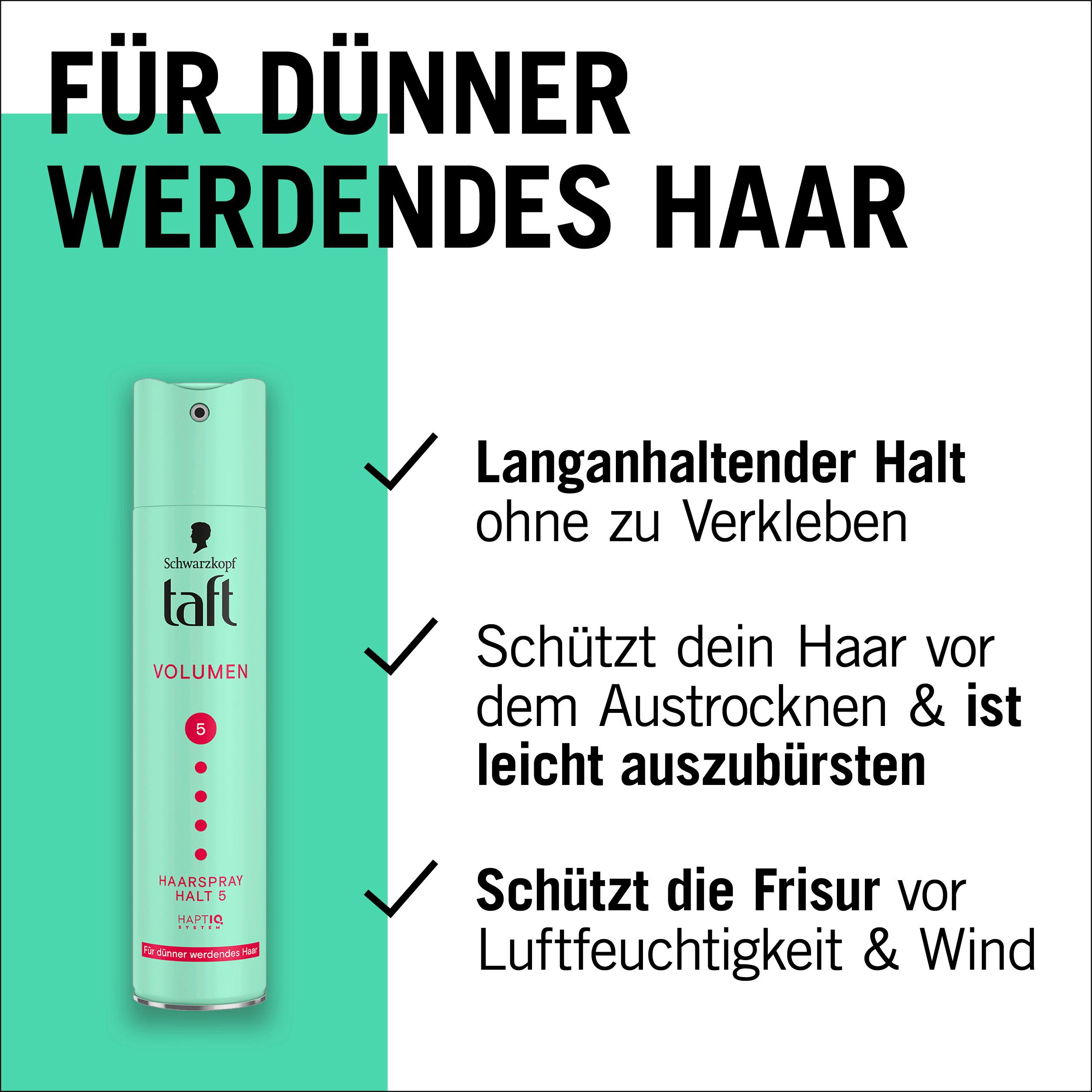Produktbild taft Haarspray Volumen dünner werdendes Haar 250 ml Haltegrad 5 - sehr starker Halt 3 von 7