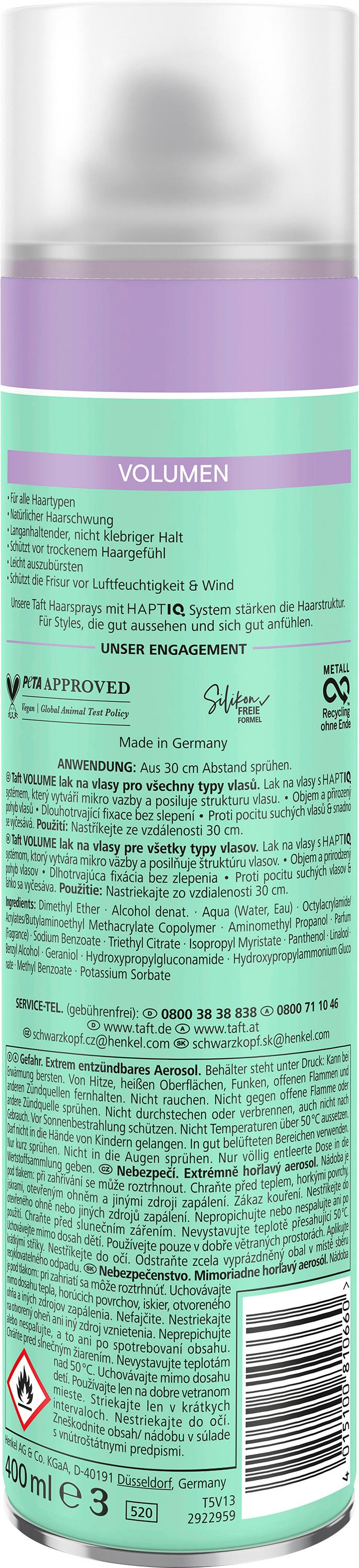 Produktbild taft Haarspray Volumen Haltegrad 3 - mittlerer Halt 2 von 2