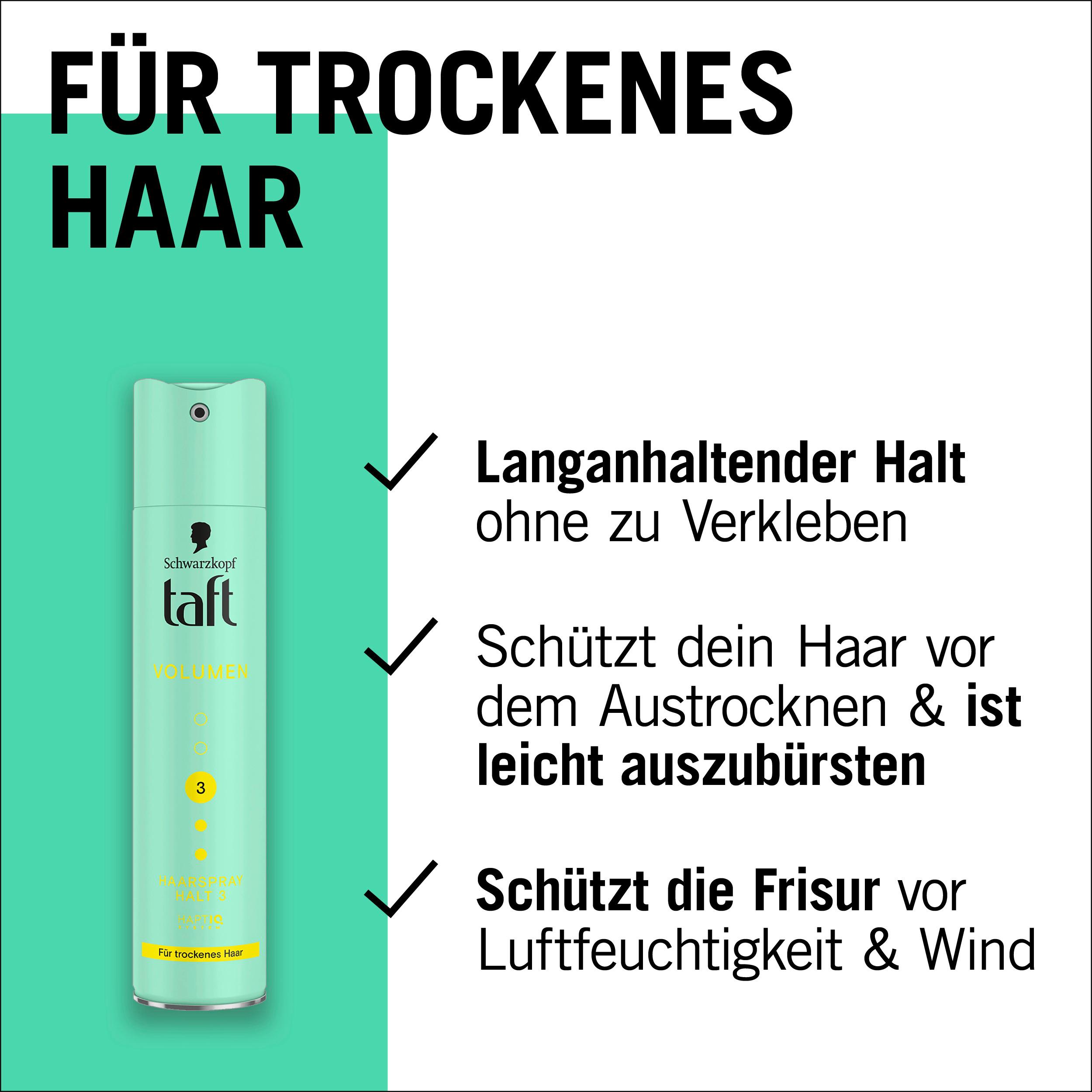 Produktbild taft Haarspray Volumen trockenes Haar Haltegrad 3 - mittlerer Halt 3 von 8