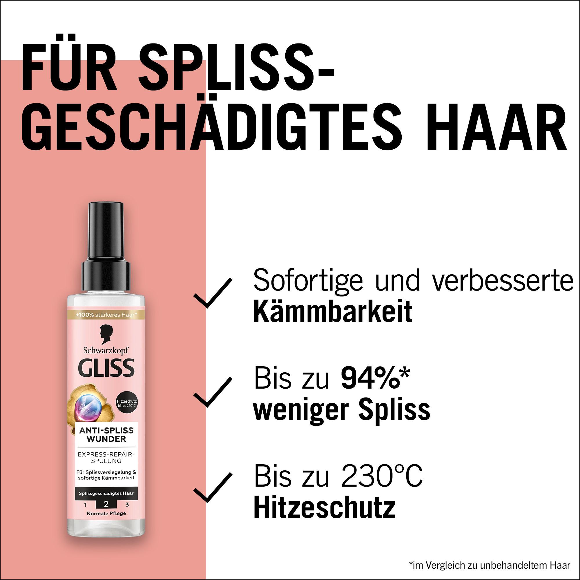 Produktbild GLISS Express-Repair-Spülung Anti-Spliss Wunder 200 ml 3 von 9