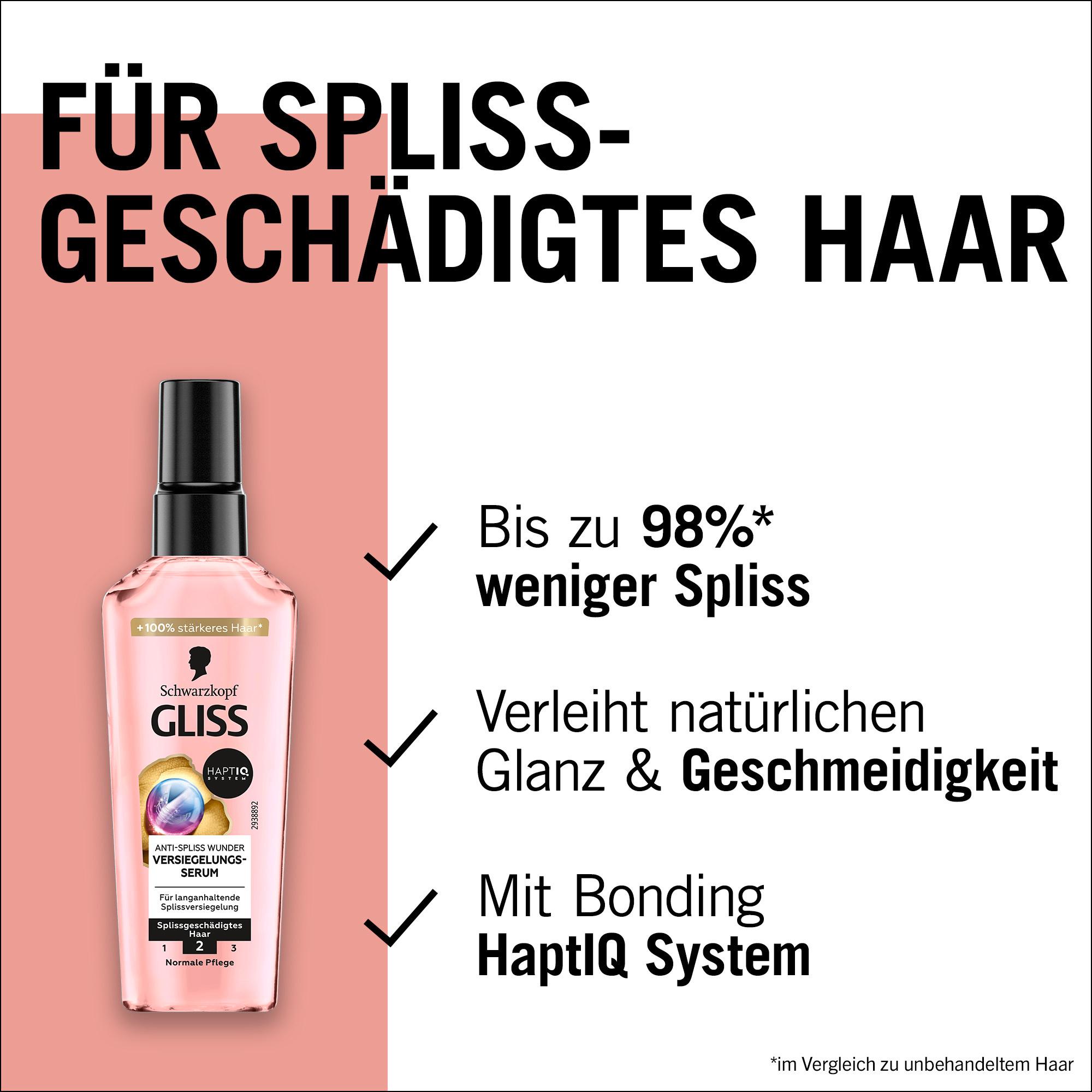 Produktbild SCHWARZKOPF GLISS KUR Anti-Spliss 2-in-1 Kur Anti-Spliss Wunder 75ml 3 von 10