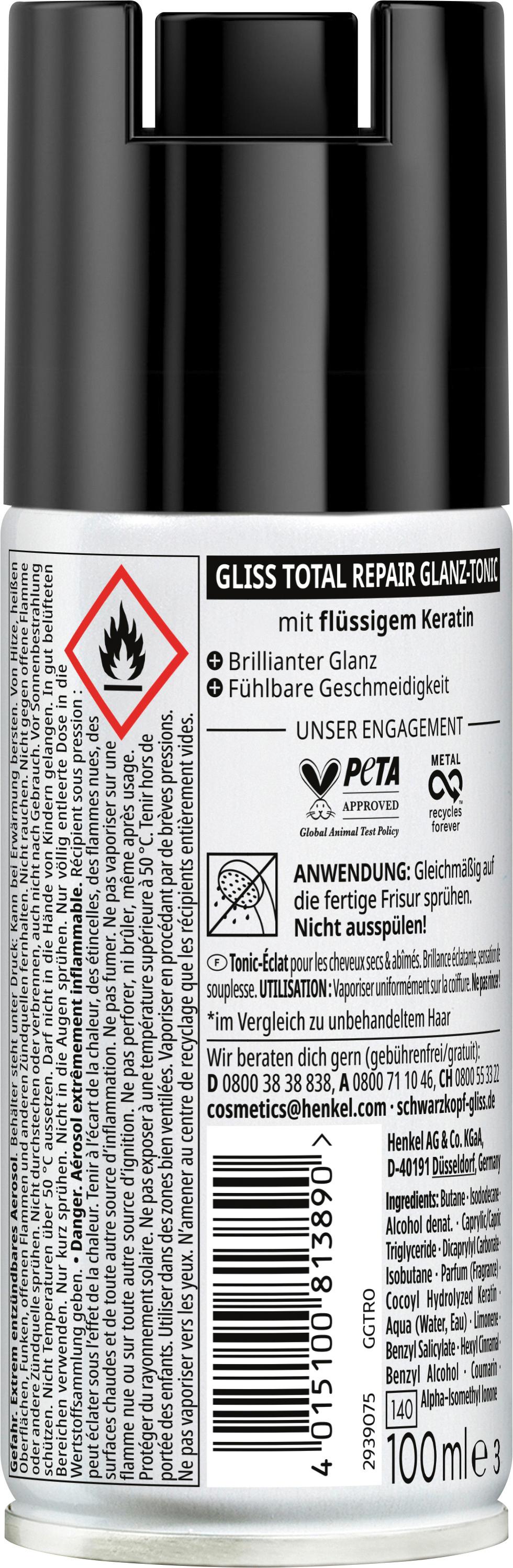 Produktbild SCHWARZKOPF GLISS KUR Glanz-Tonic Total Repair 100ml 2 von 10