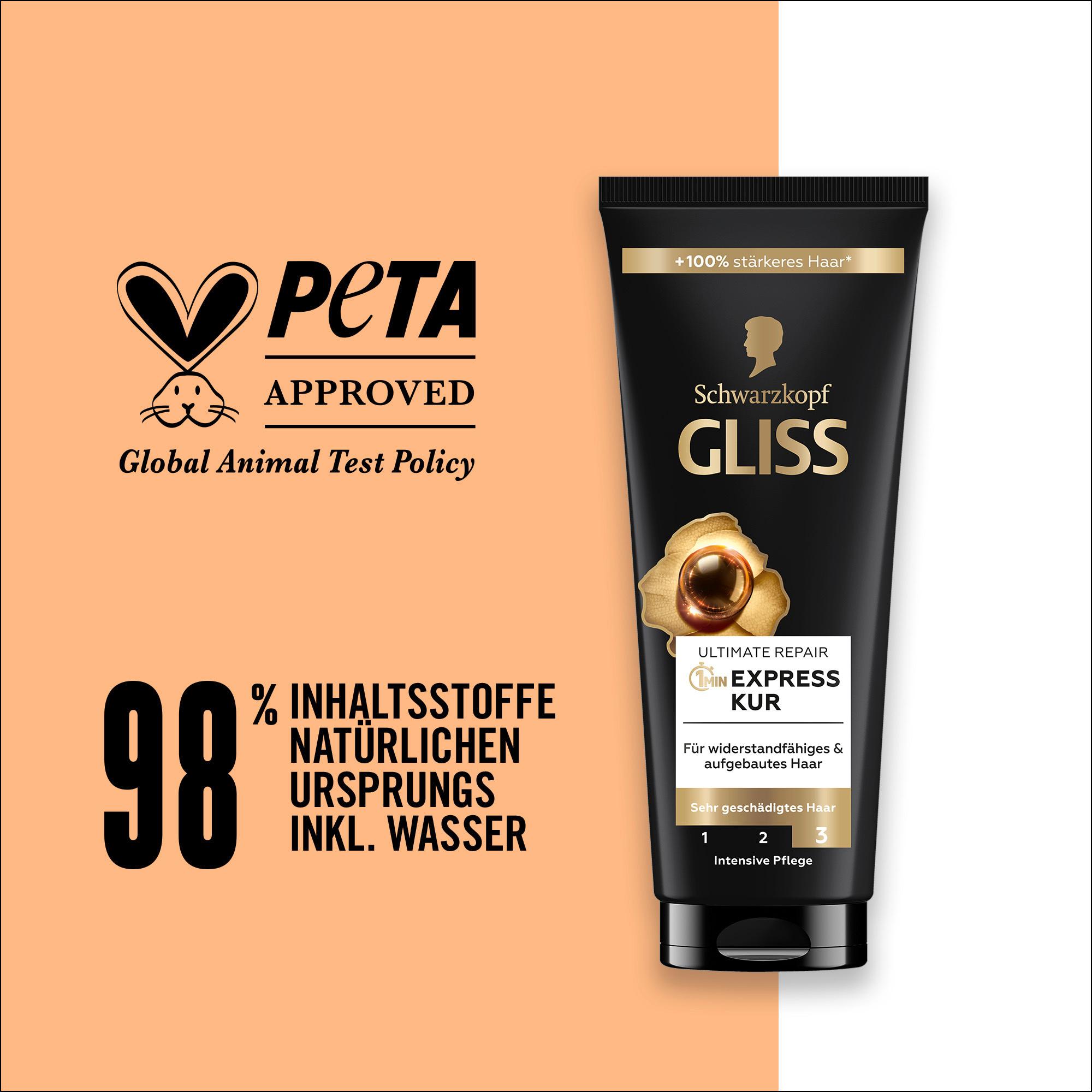 Produktbild SCHWARZKOPF GLISS KUR 1-Minute Express Kur Ultimate Repair 200ml 6 von 9