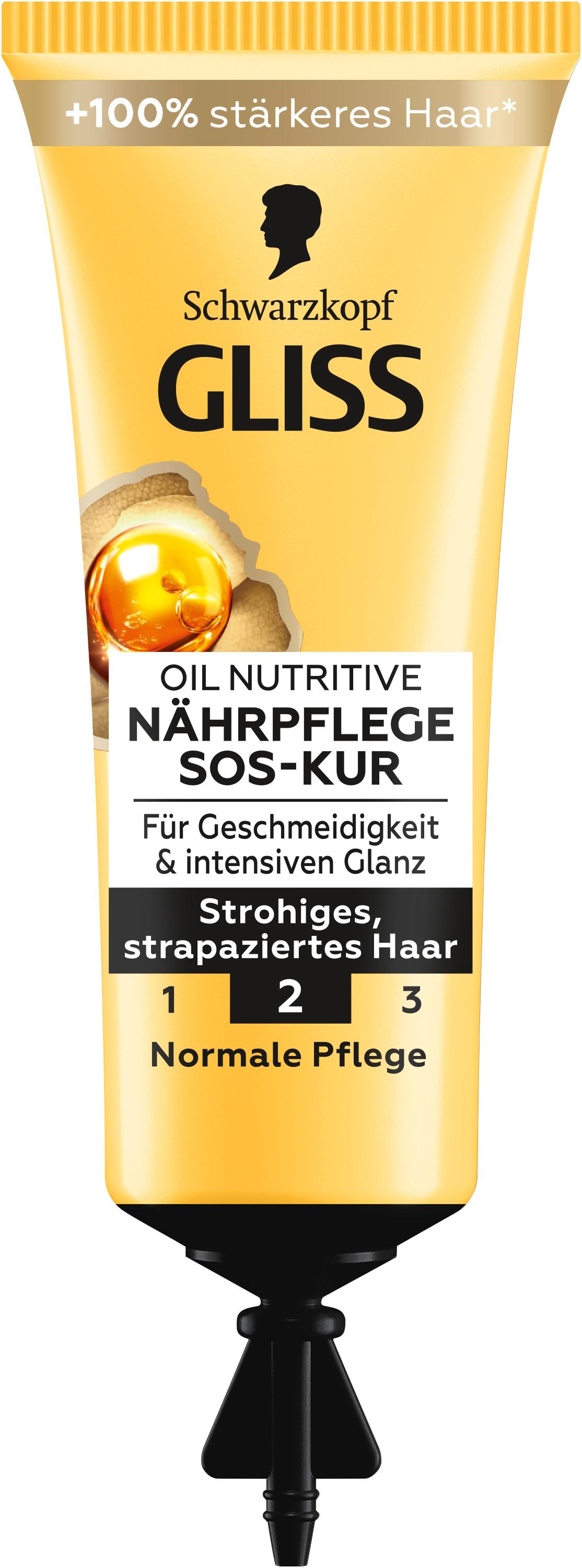 GLISS Oil Nutritive Nährpflege SOS-KUR für Geschmeidigkeit&intensiven Glanz normale Pflege