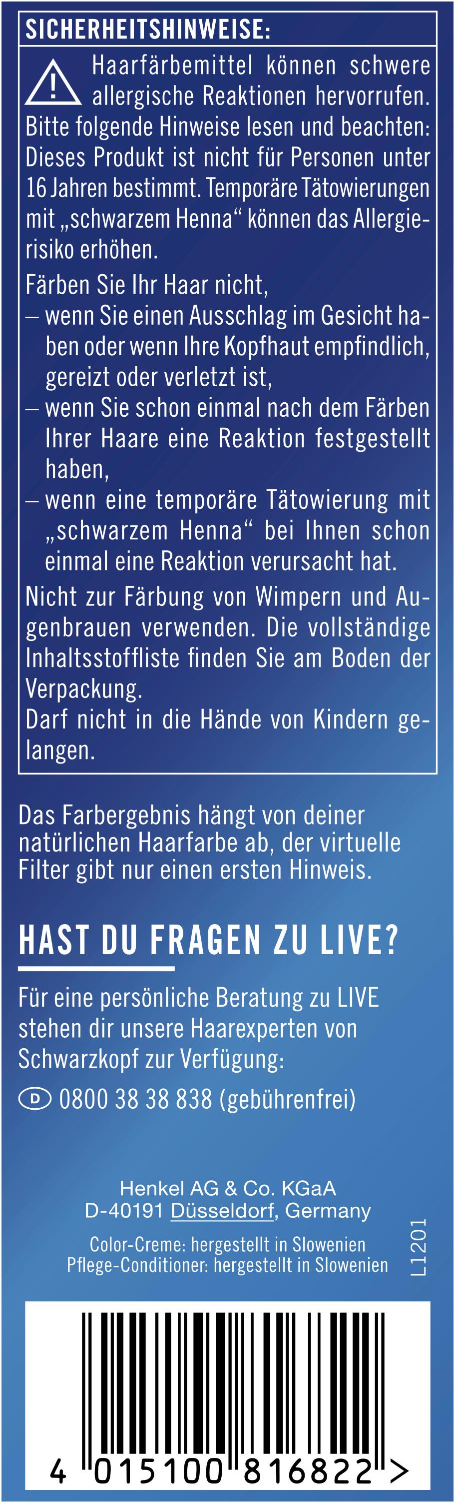 Produktbild Schwarzkopf LIVE Tönung Pretty Pastels 4 von 13