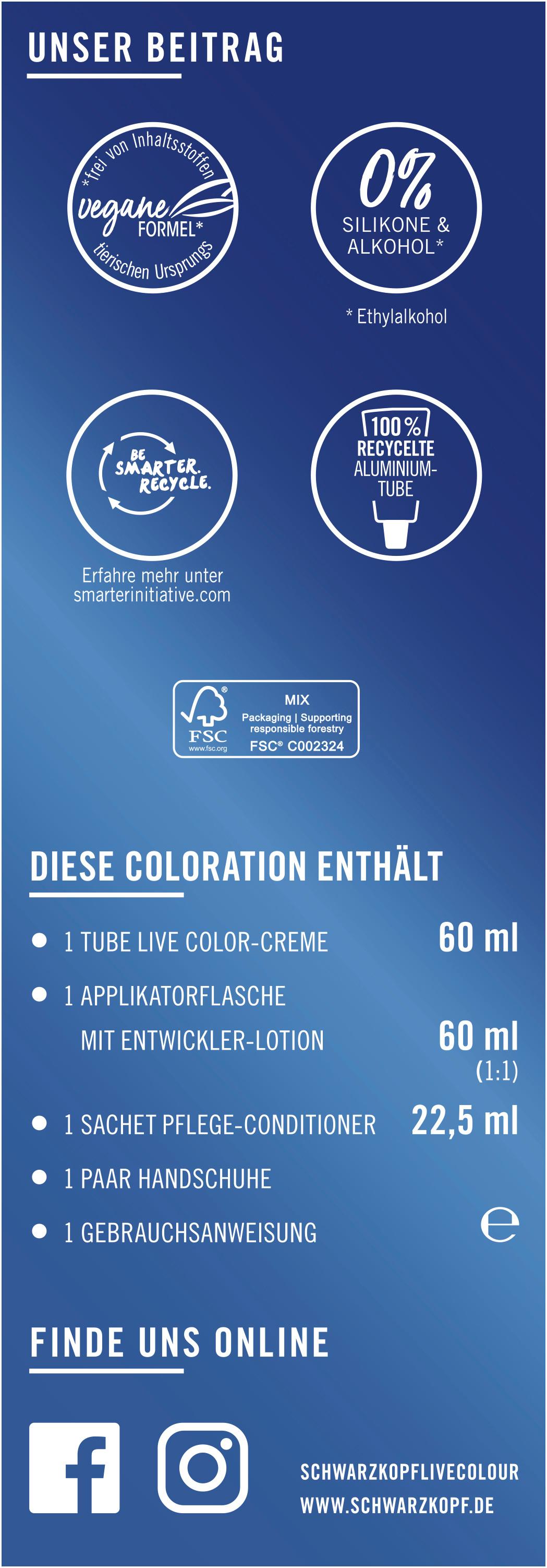 Produktbild Schwarzkopf LIVE Haarfarbe Intens Colour 090 Cosmic Blue 10 von 12