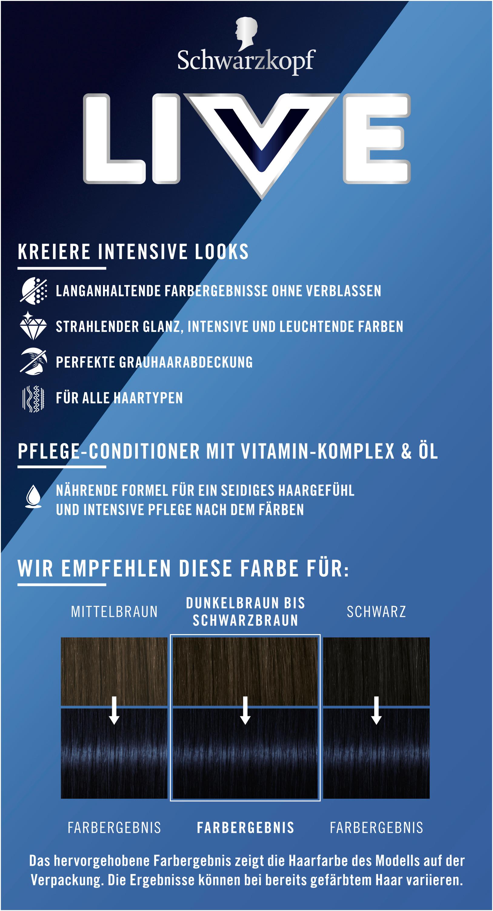 Produktbild Schwarzkopf LIVE Haarfarbe Intens Colour 090 Cosmic Blue 2 von 12