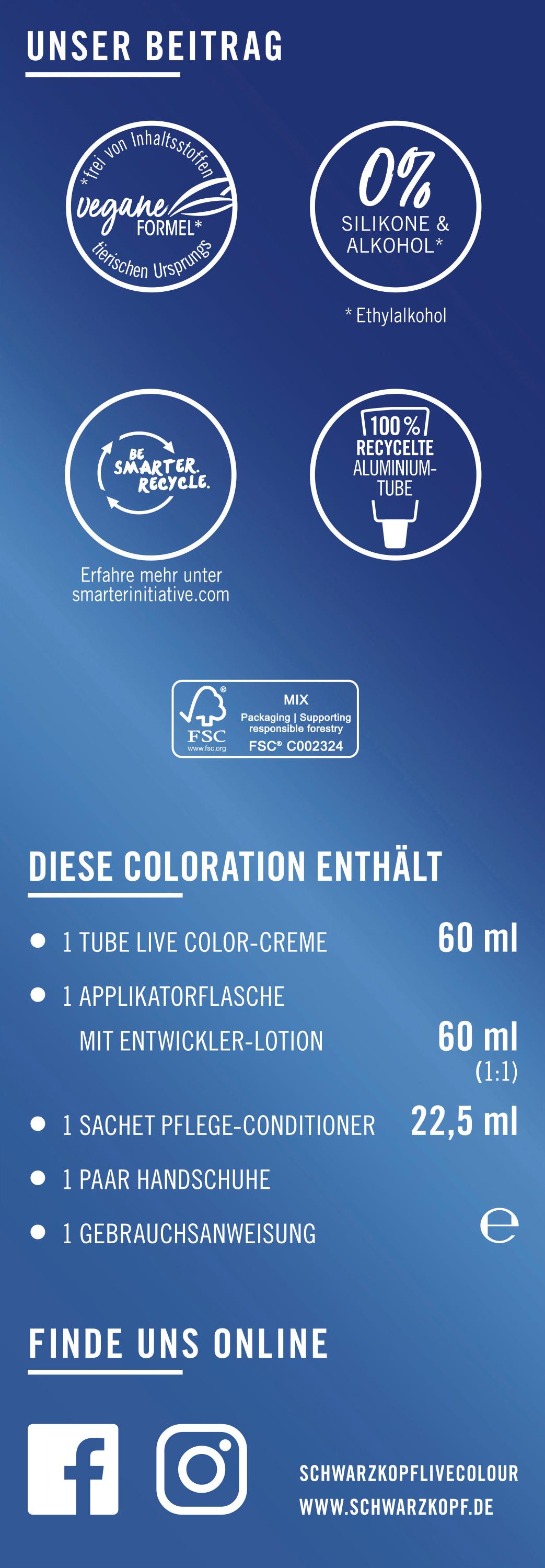 Produktbild Schwarzkopf LIVE Haarfarbe Intens Colour 090 Cosmic Blue 3 von 8