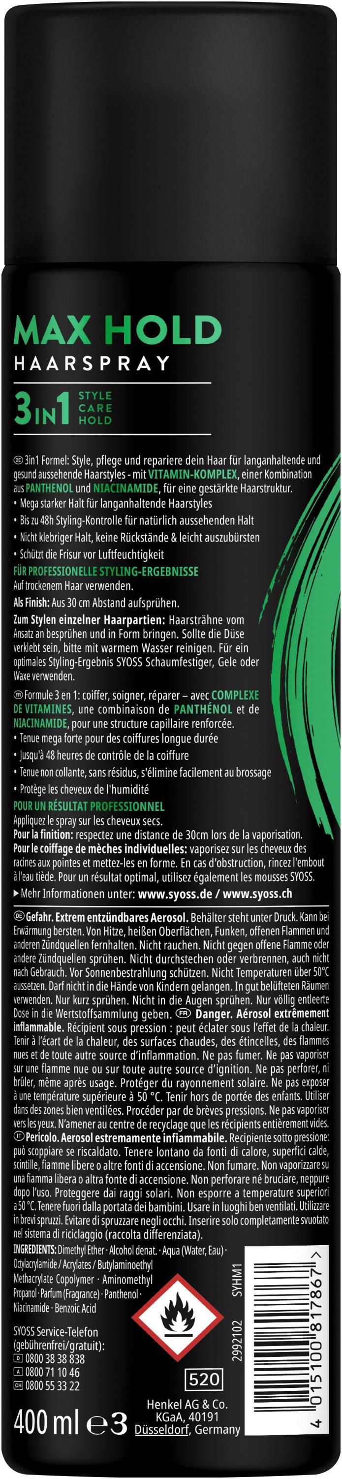 Produktbild syoss Max Hold Haarspray 2 von 2