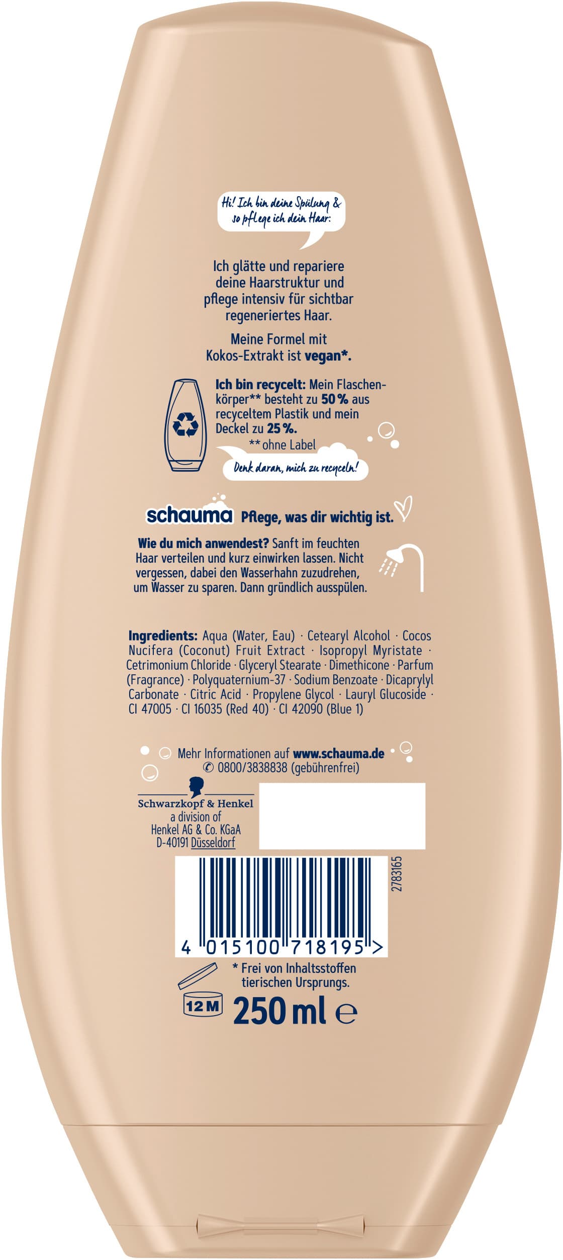 Produktbild Schauma Spülung Repair & Pflege 2 von 7