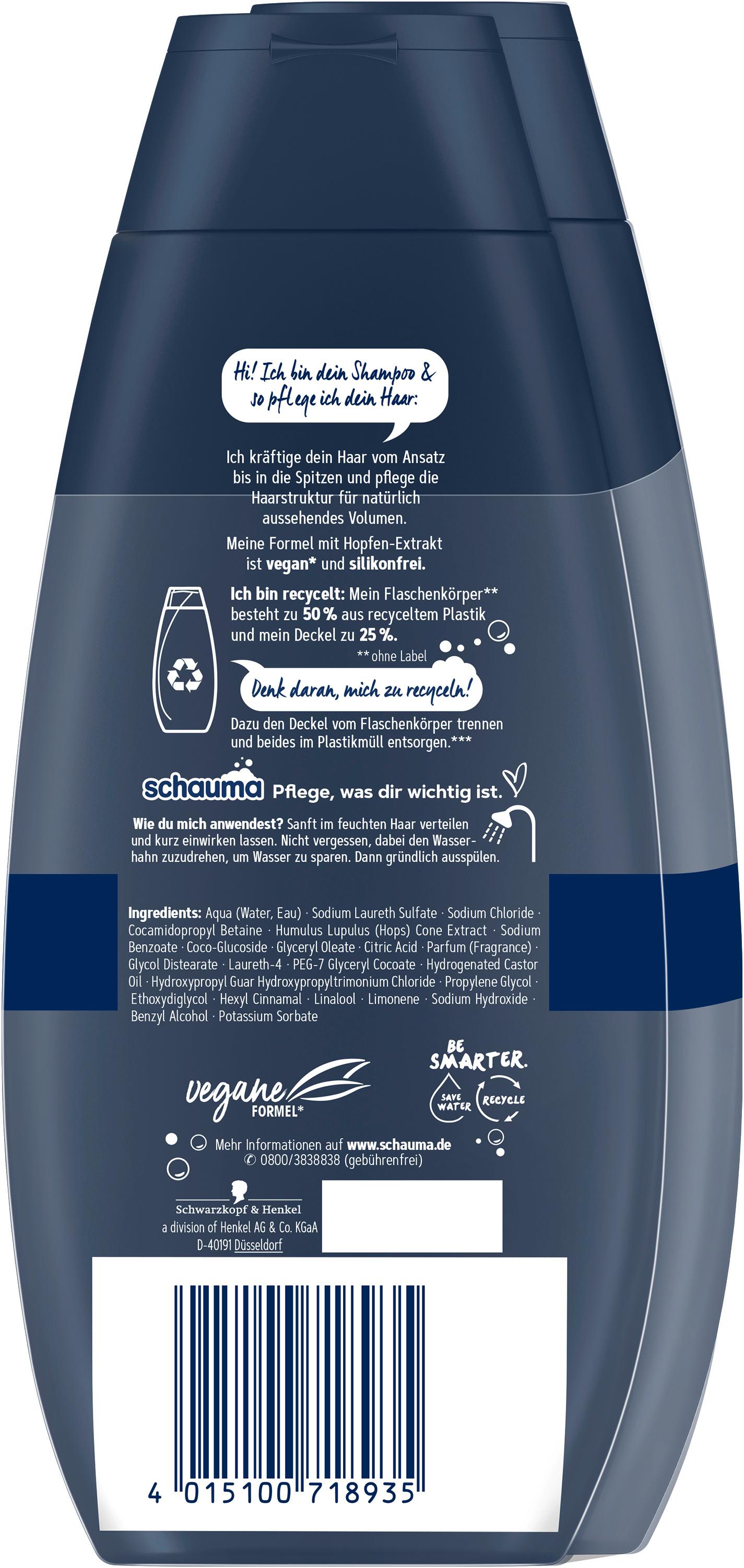 Produktbild SCHAUMA Shampoo For Men 2x400ml 2 von 3