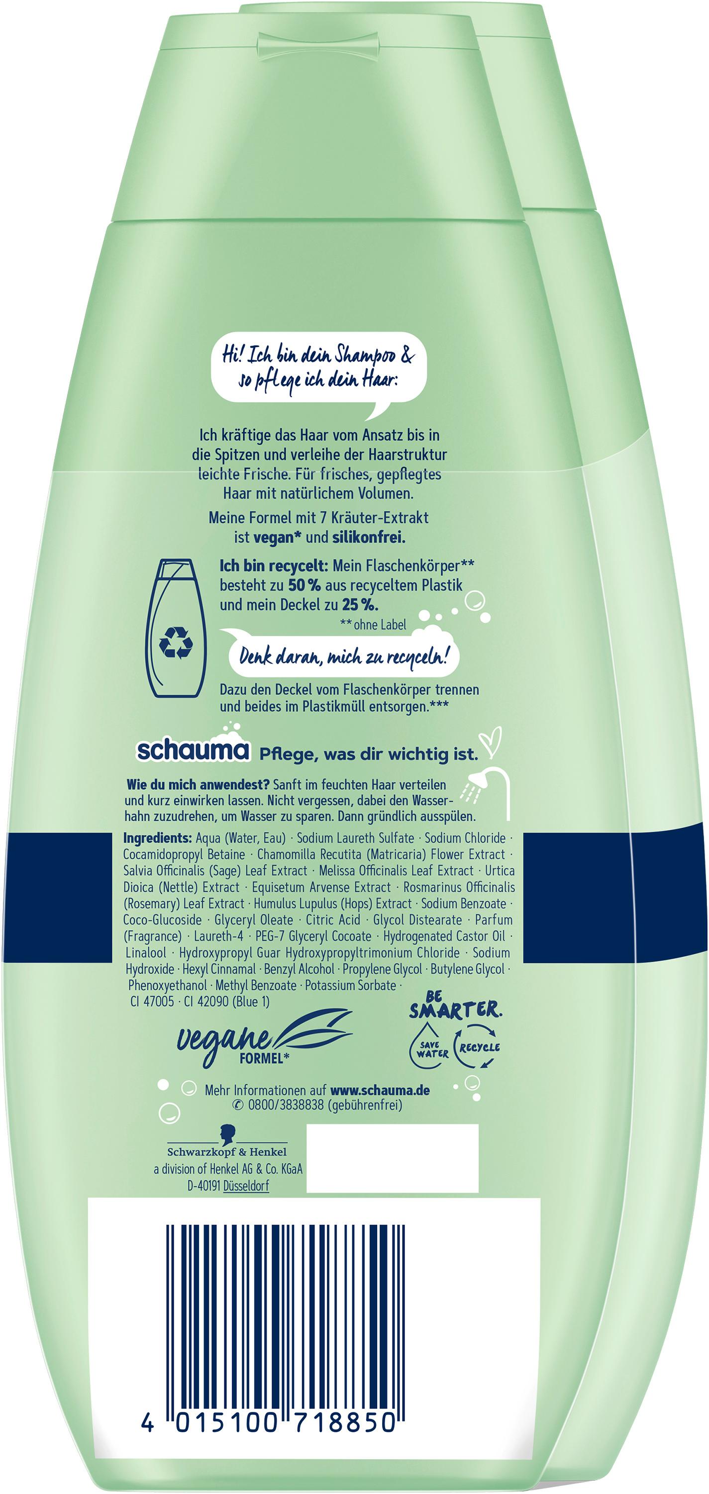 Produktbild SCHAUMA Shampoo 7 Kräuter 2x400ml 2 von 3