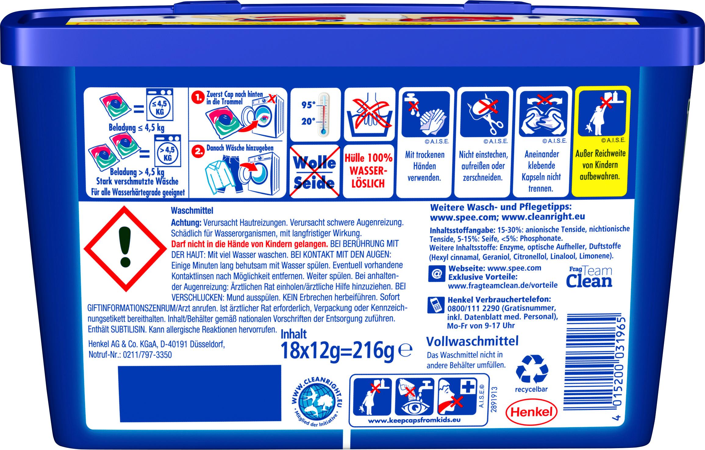 Produktbild Spee Power Caps Universal Vollwaschmittel 2 von 2