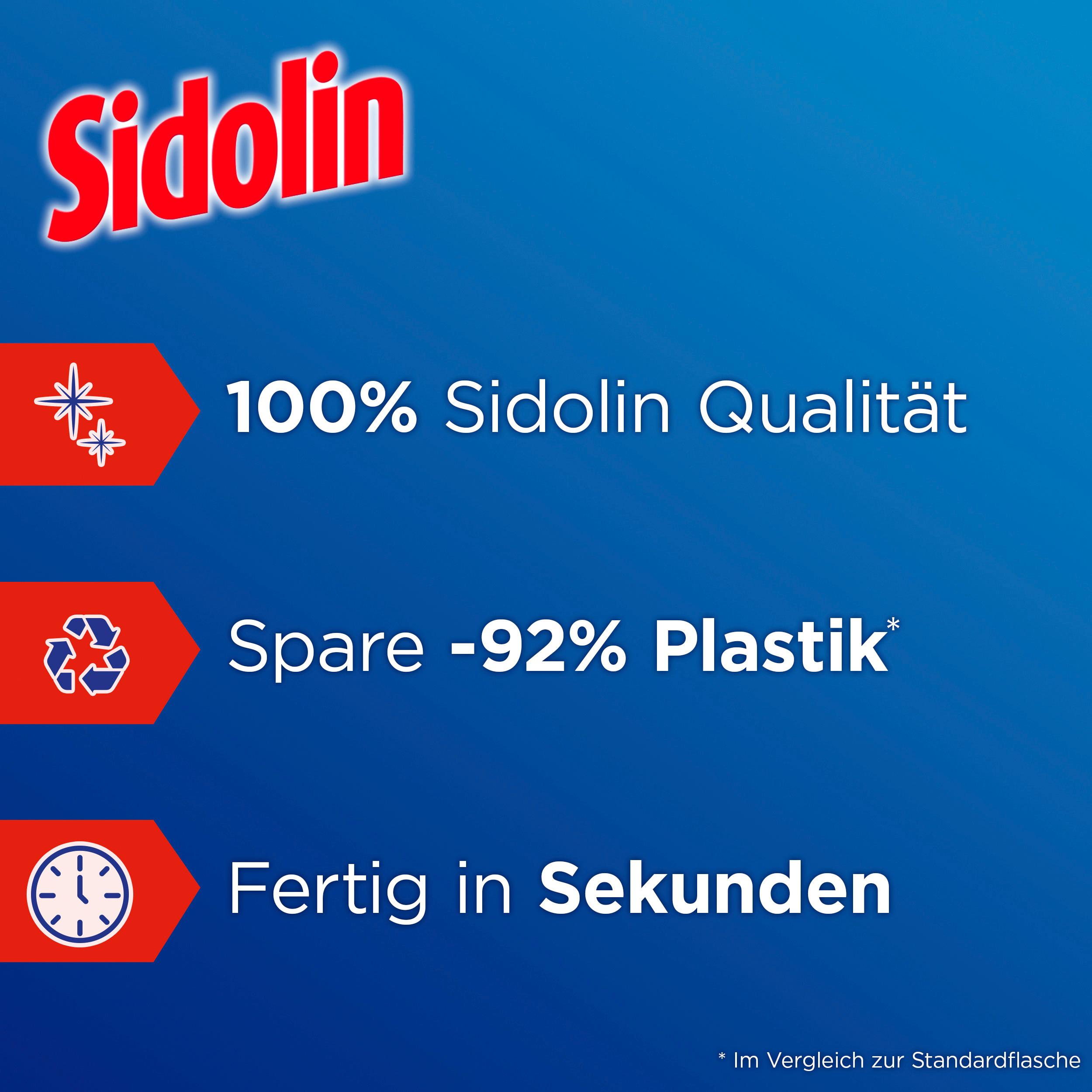 Produktbild Sidolin Glasreiniger Streifenfrei Mix&Clean Cristal Nachfüllung 3 von 7