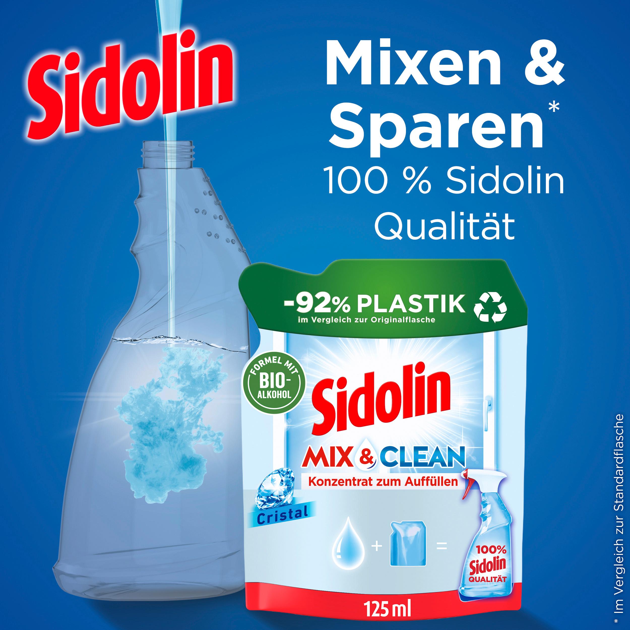 Produktbild Sidolin Glasreiniger Streifenfrei Mix&Clean Cristal Nachfüllung 5 von 7