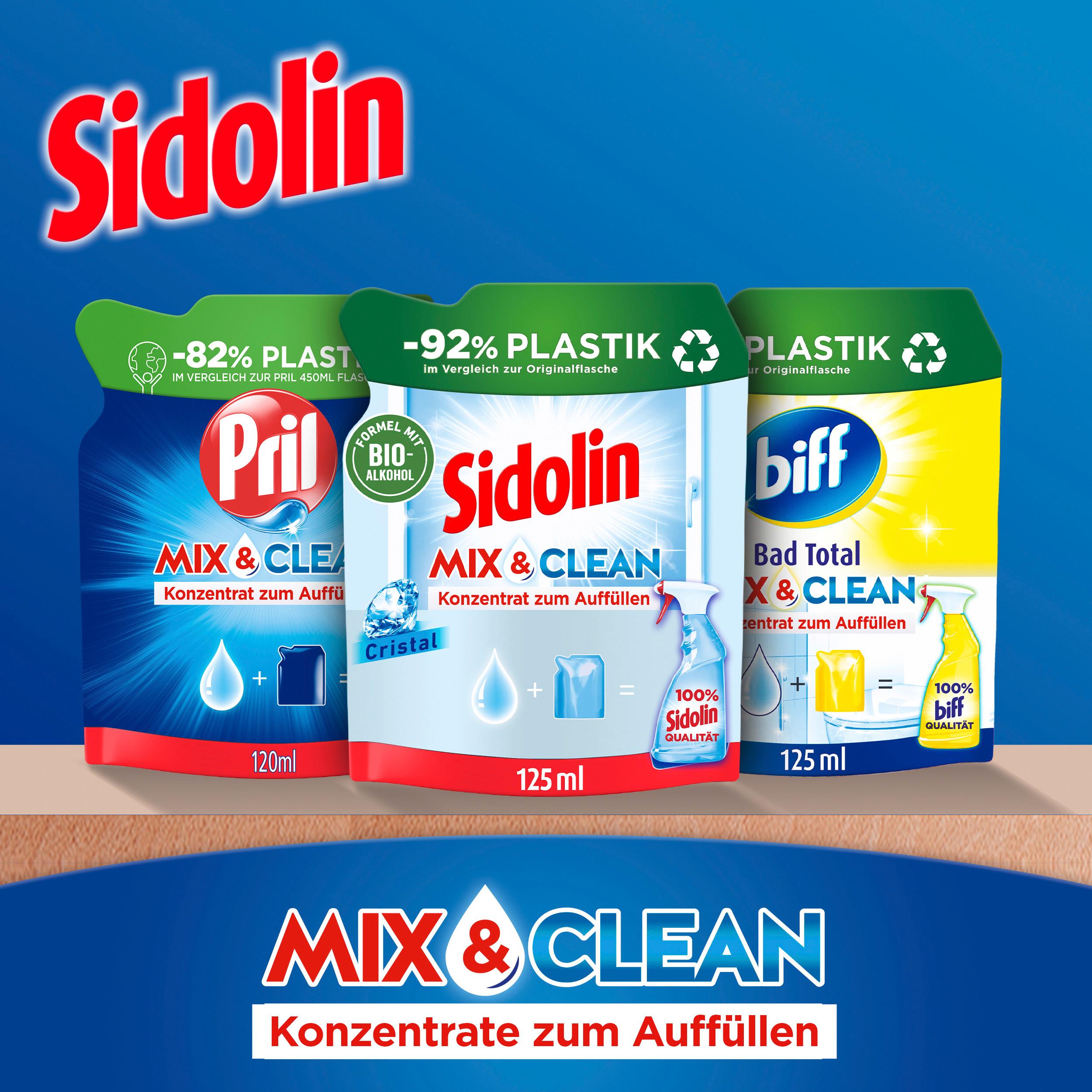 Produktbild Sidolin Glasreiniger Streifenfrei Mix&Clean Cristal Nachfüllung 7 von 7