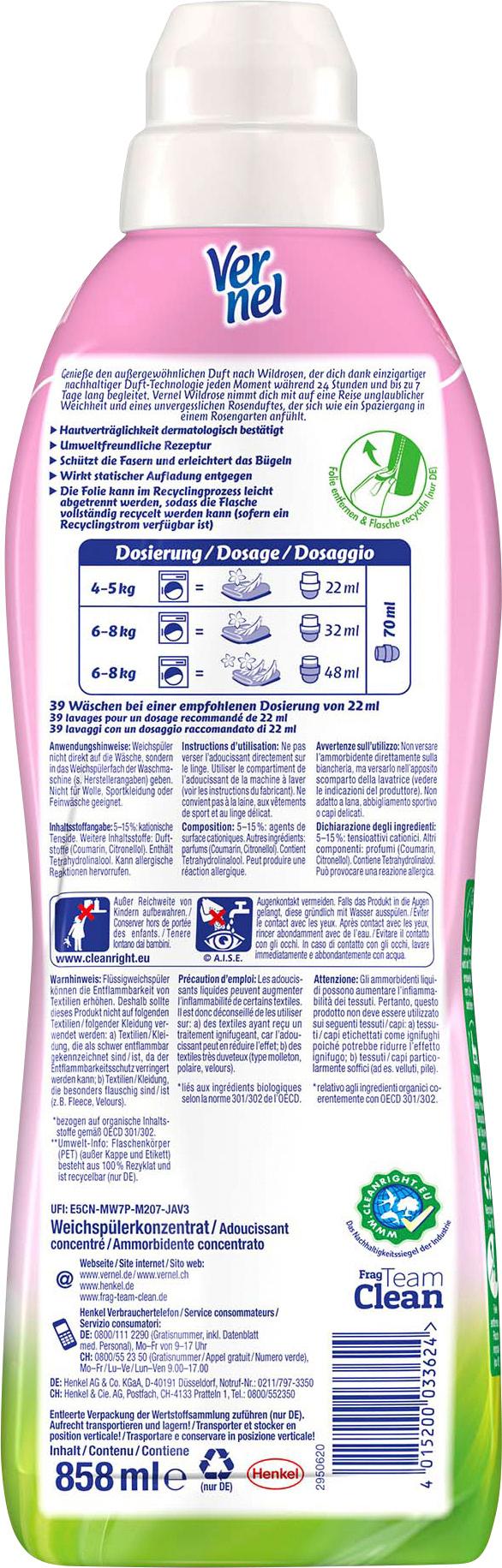 Produktbild Vernel Weichspüler Wildrose 39 WL 2 von 6