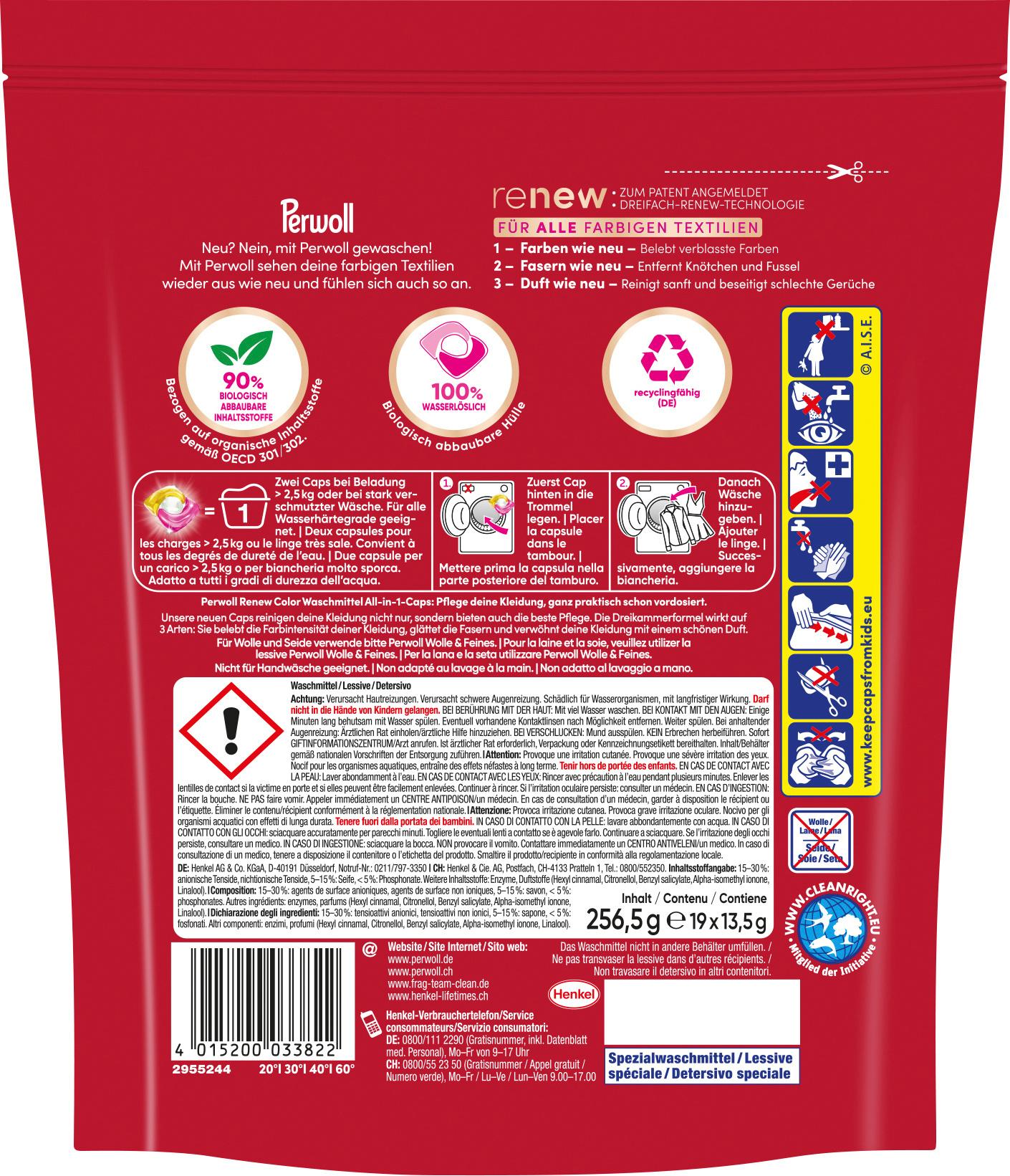 Produktbild Perwoll Renew Color Waschmittel Caps 2 von 8