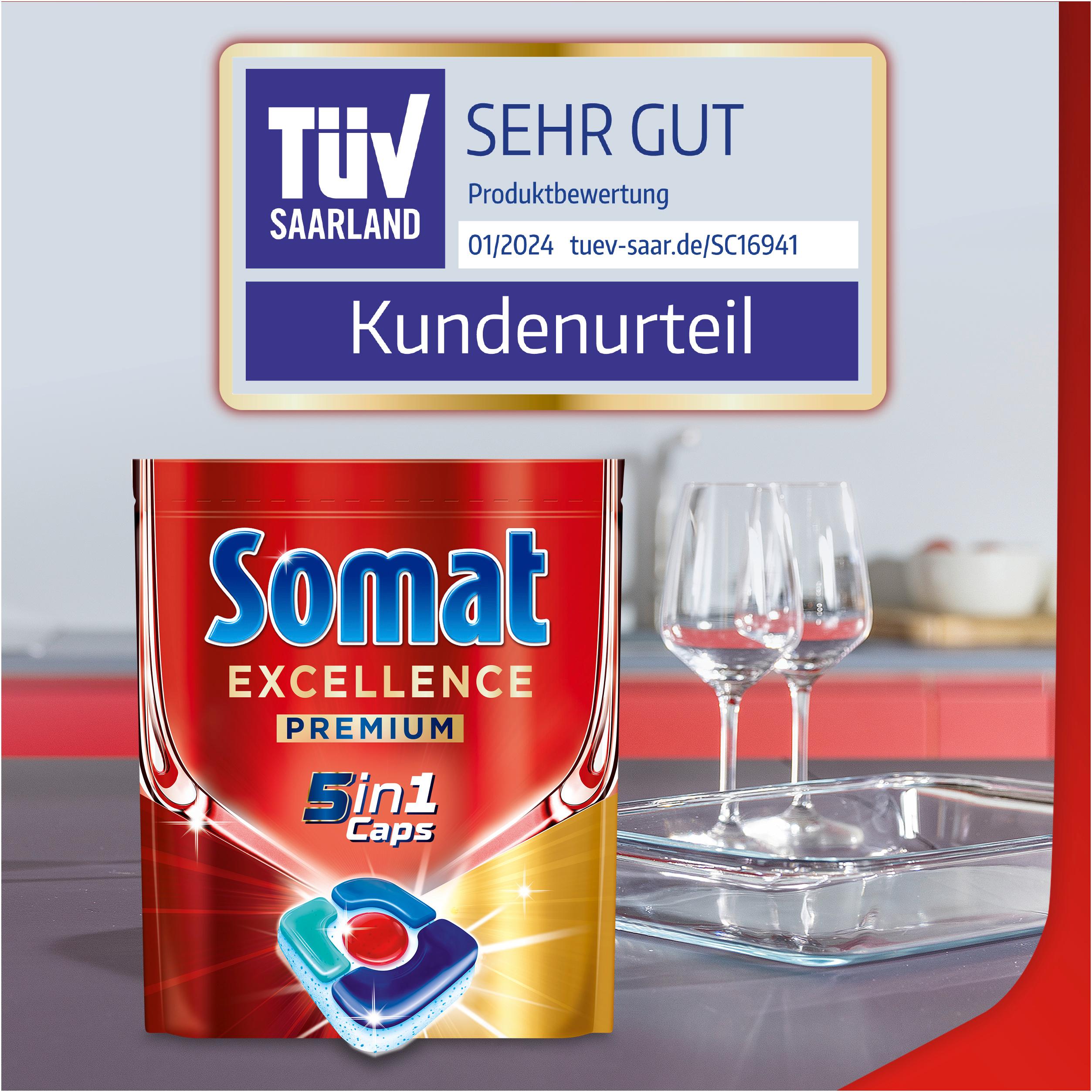 Produktbild Somat Excellence Premium 5in1 Caps Spar Pack 5 von 9