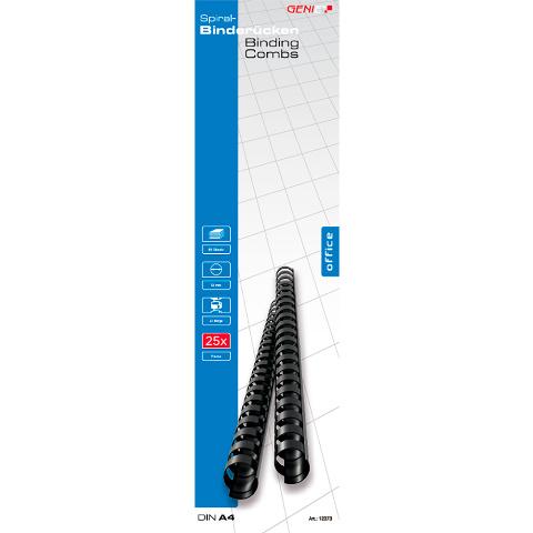 Produktbild GENIE Spiralbinderücken 12 mm schwarz 2 von 2