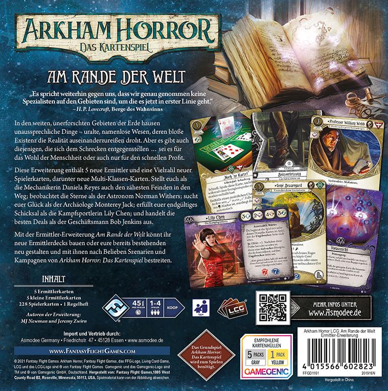 Produktbild Fantasy Flight Games - Arkham Horror: LCG - Am Rande der Welt • Ermittler-Erweiterung DE 3 von 3