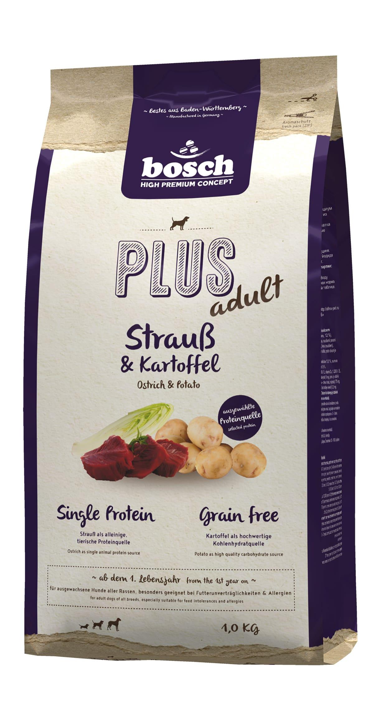 bosch Dog Hundetrockenfutter HPC Plus Strauß&Kartoffel 1kg