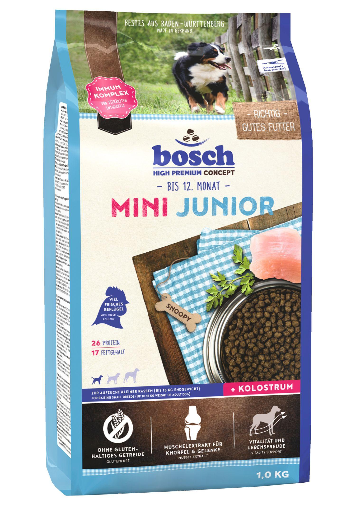 bosch Dog Hundetrockenfutter Mini Junior 1 kg