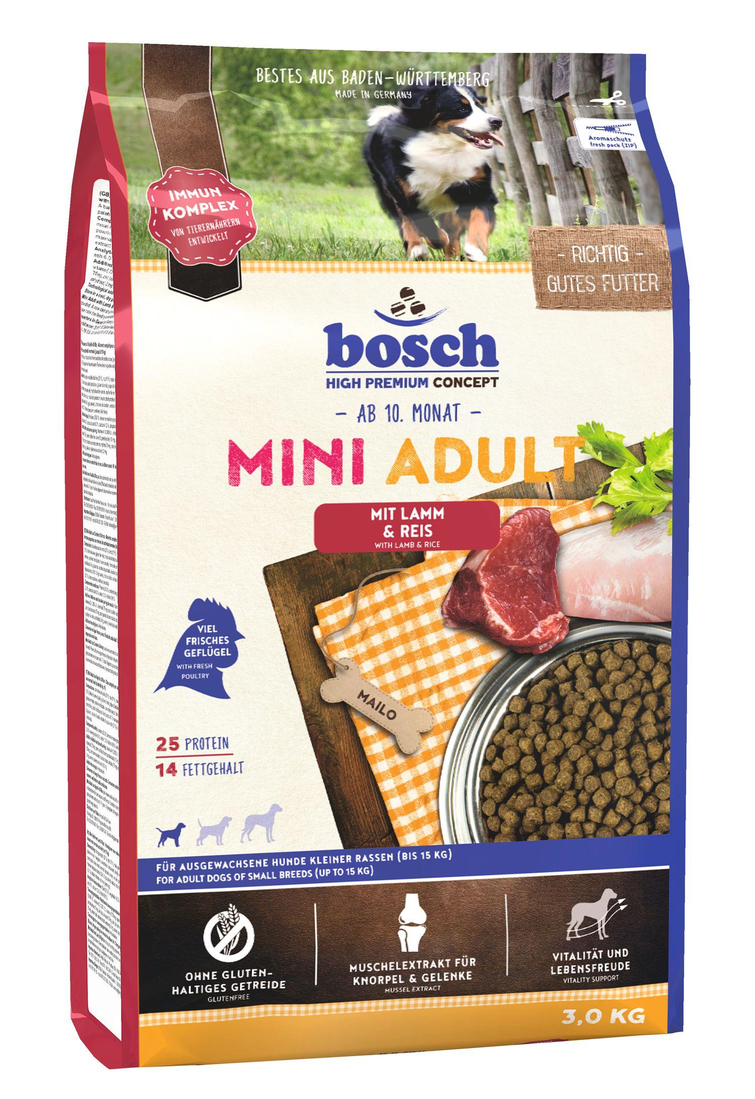 bosch Dog Hundetrockenfutter Mini Adult Lamm&Reis 3 kg