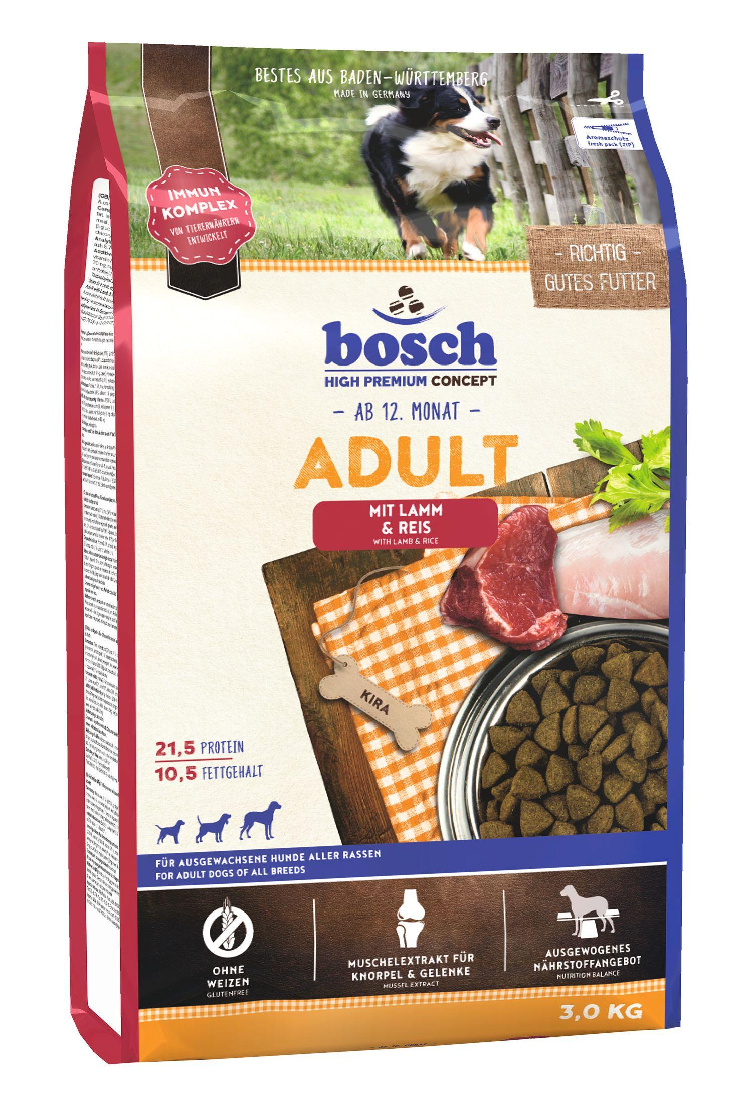 bosch Dog Hundetrockenfutter Adult Lamm&Reis 3 kg