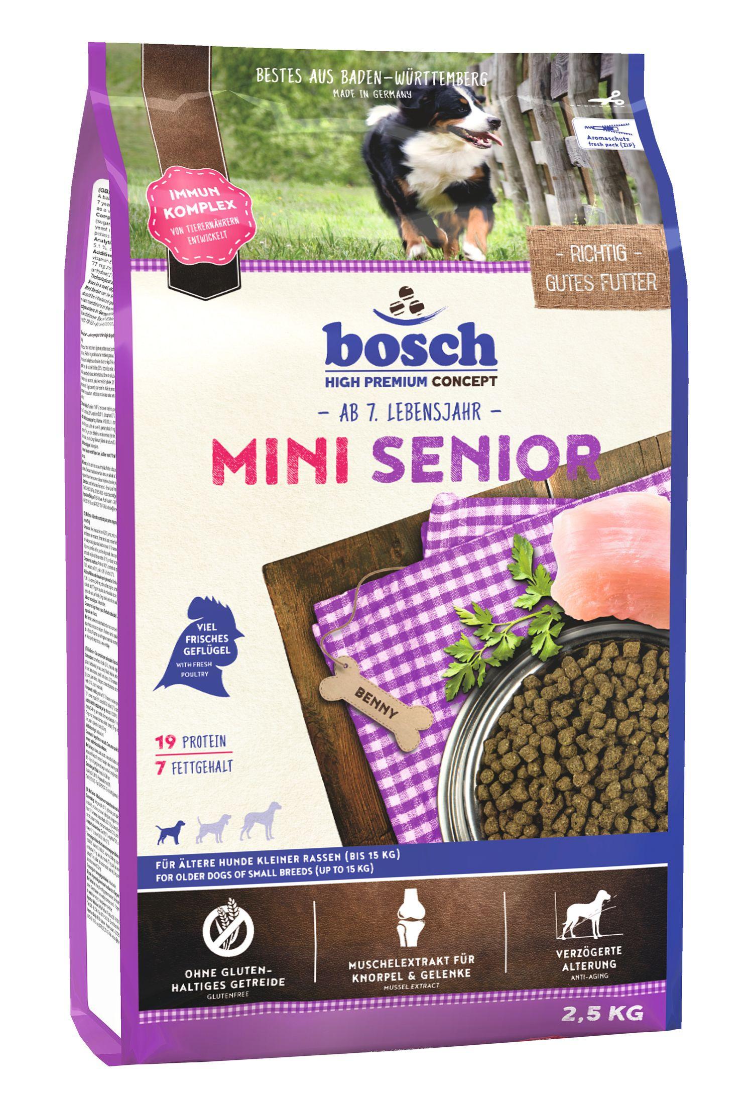 bosch Dog Hundetrockenfutter Mini Senior 2,5 kg