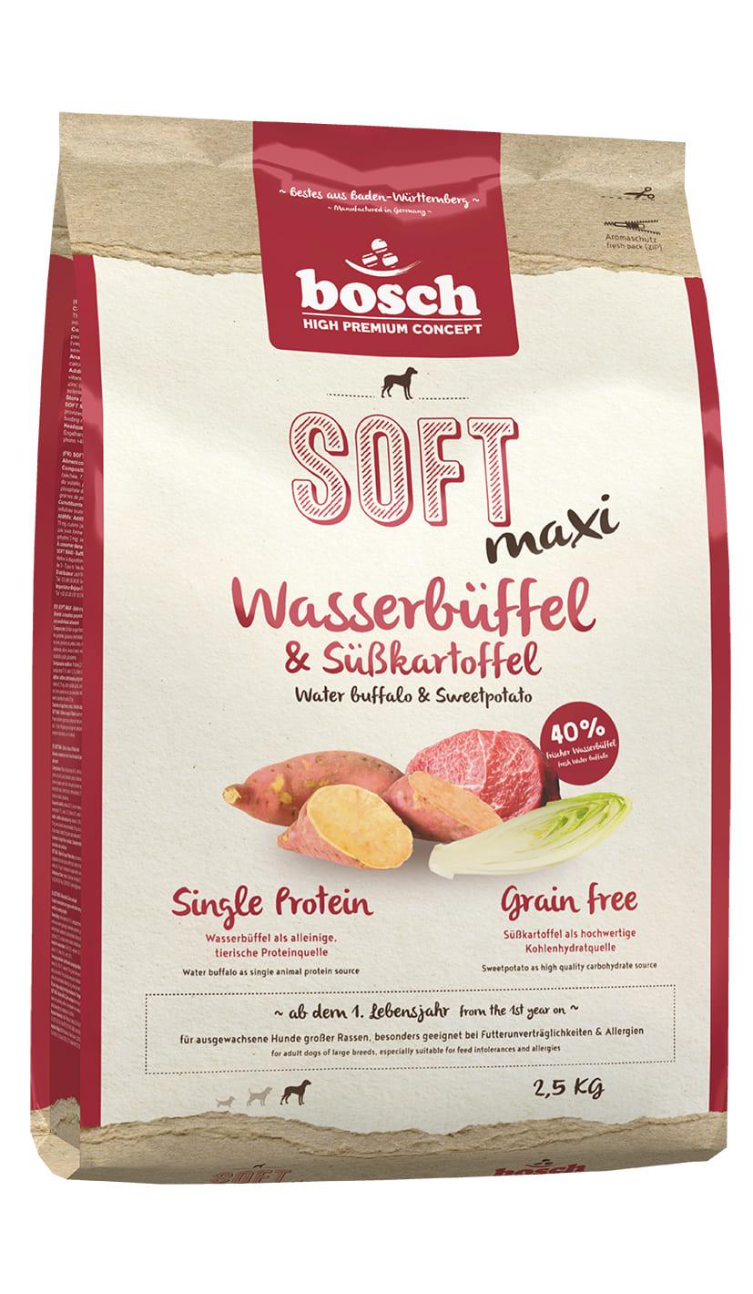 bosch Dog Hundetrockenfutter HPC Soft Maxi Wasserbüffel&Süßkart 2,5kg
