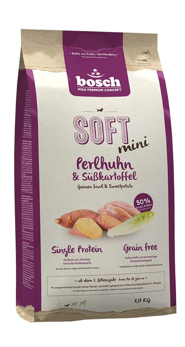 bosch Dog Hundetrockenfutter HPC Soft Mini Perlhuhn&Süßkartoffel 1kg