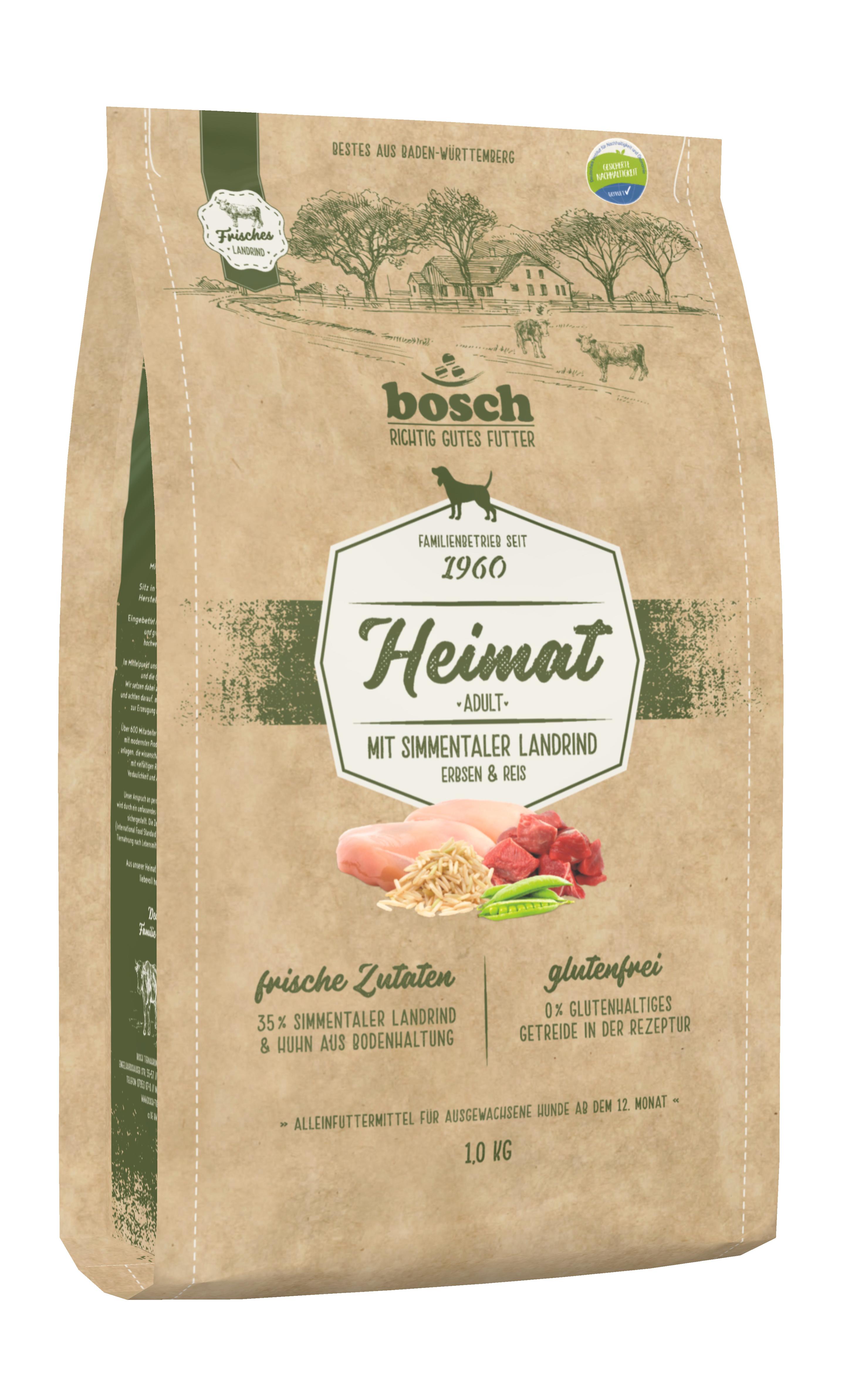 Bosch Dog Heimat Rind Hundetrockenfutter 1kg