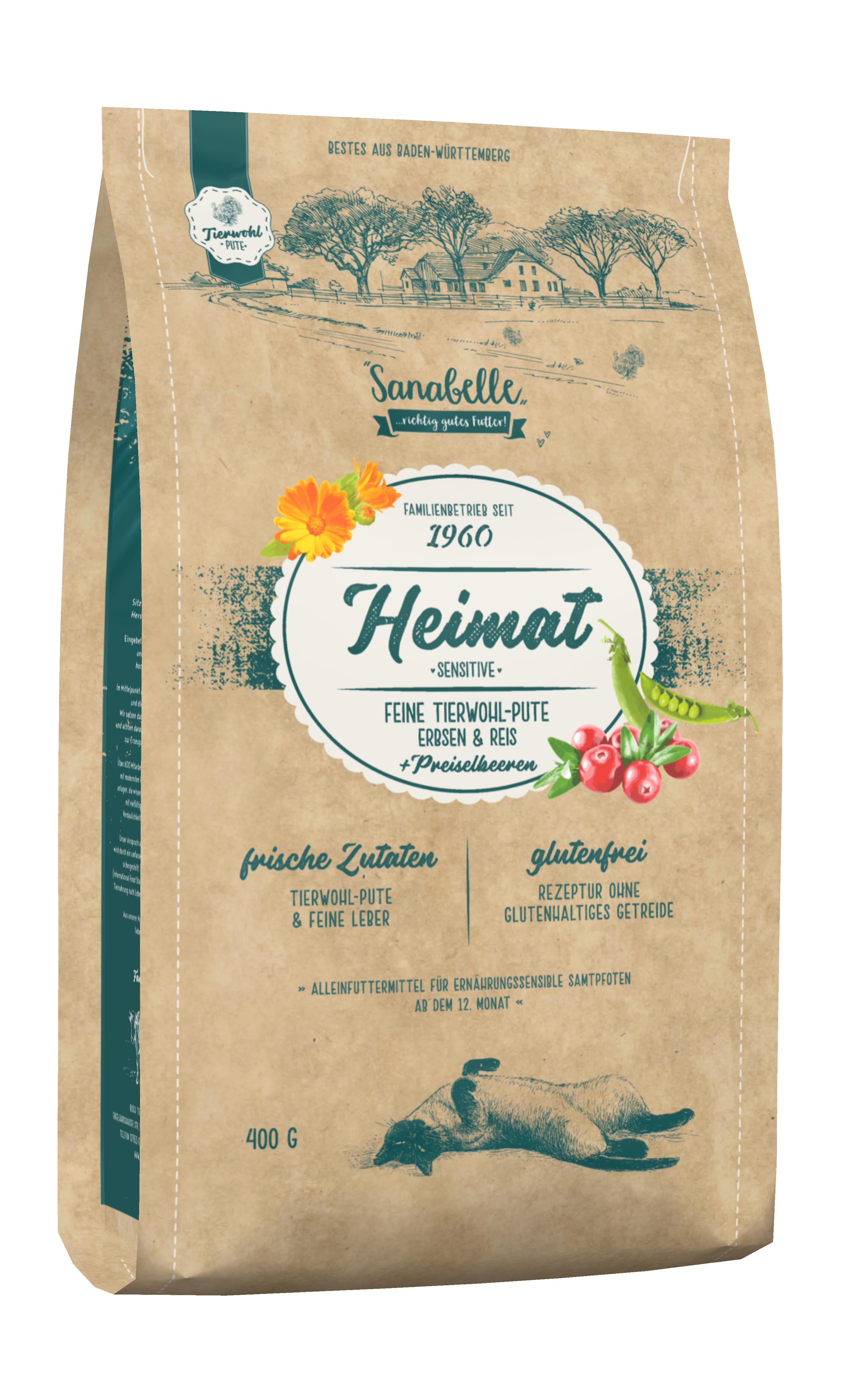 Sanabelle Heimat Pute Katzentrockenfutter 400g