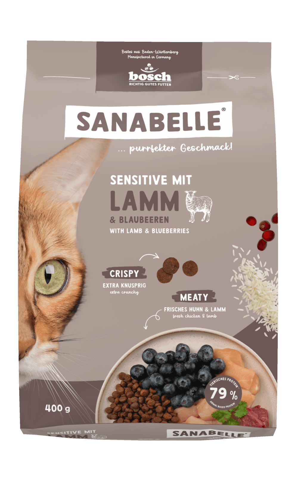 Sanabelle Katzentrockenfutter Sensitive mit Lamm 