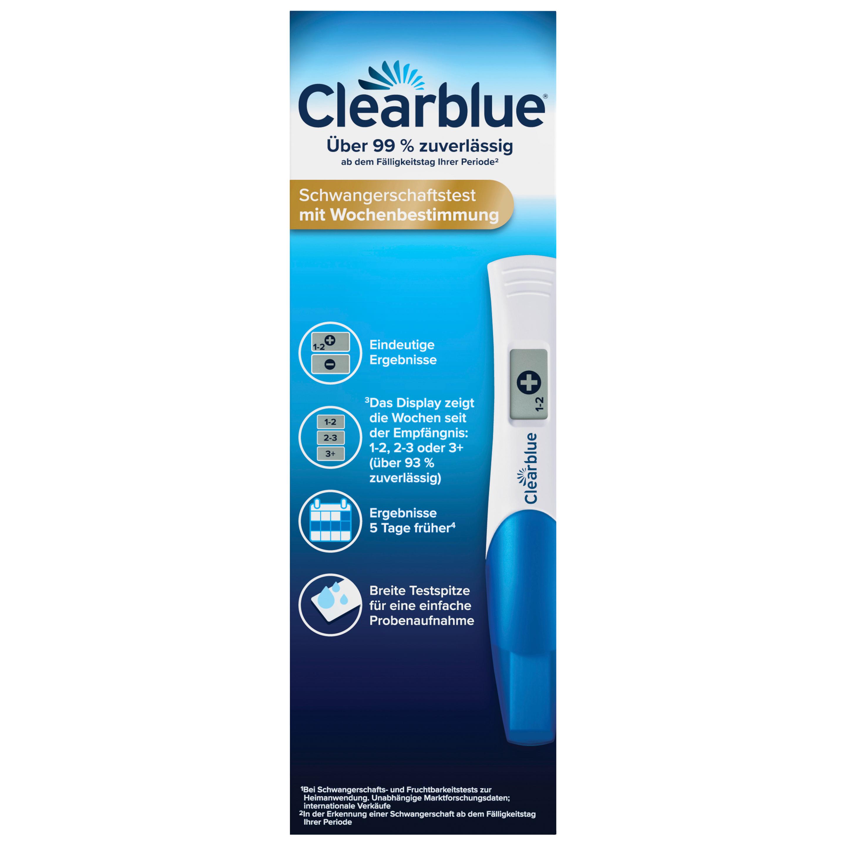 Produktbild Clearblue Schwangerschaftstest Anzeige der Wochen DIGITAL 2 von 11
