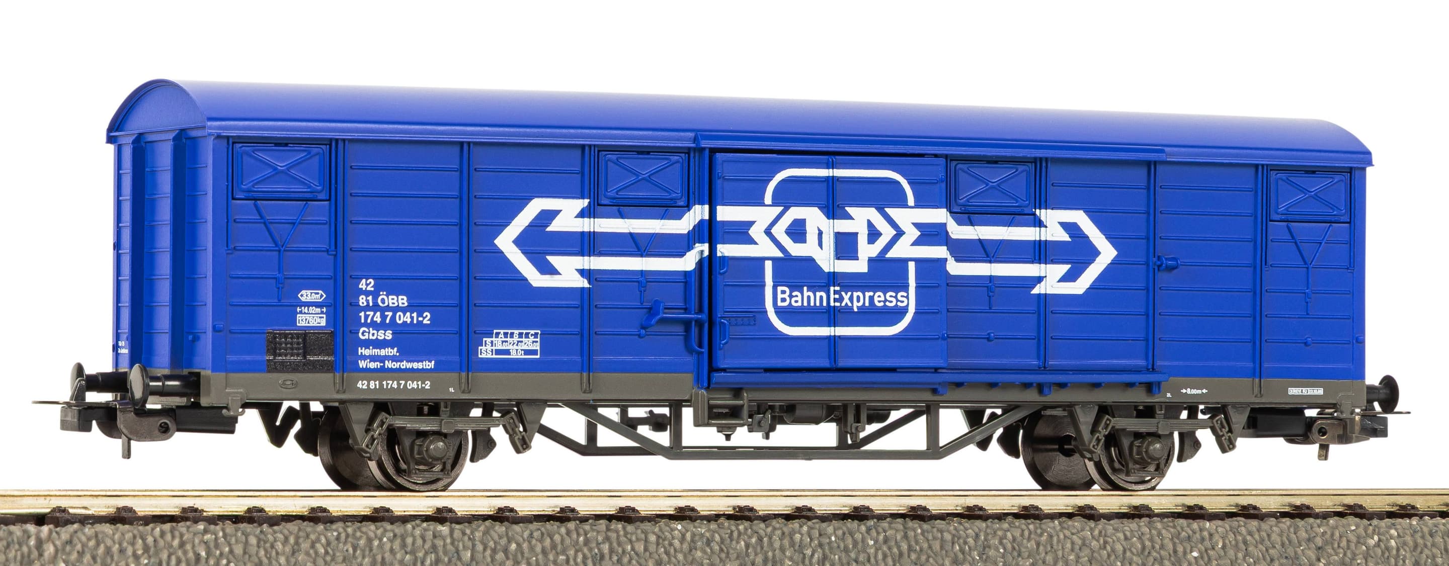 PIKO H0 Gedeckter Güterwagen Gbs BahnExpress ÖBB Epoche IV, 24556