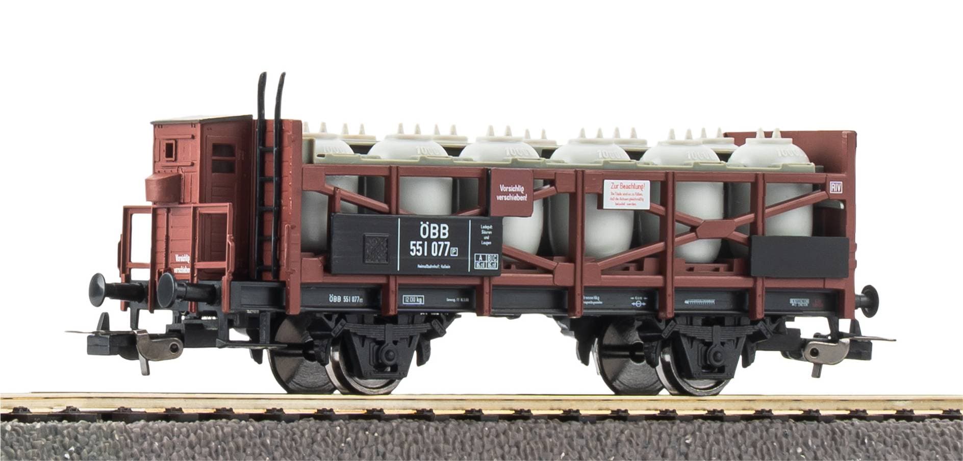 PIKO H0 Säuretopfwagen ÖBB Epoche III mit Bremserhaus, Art. 24559